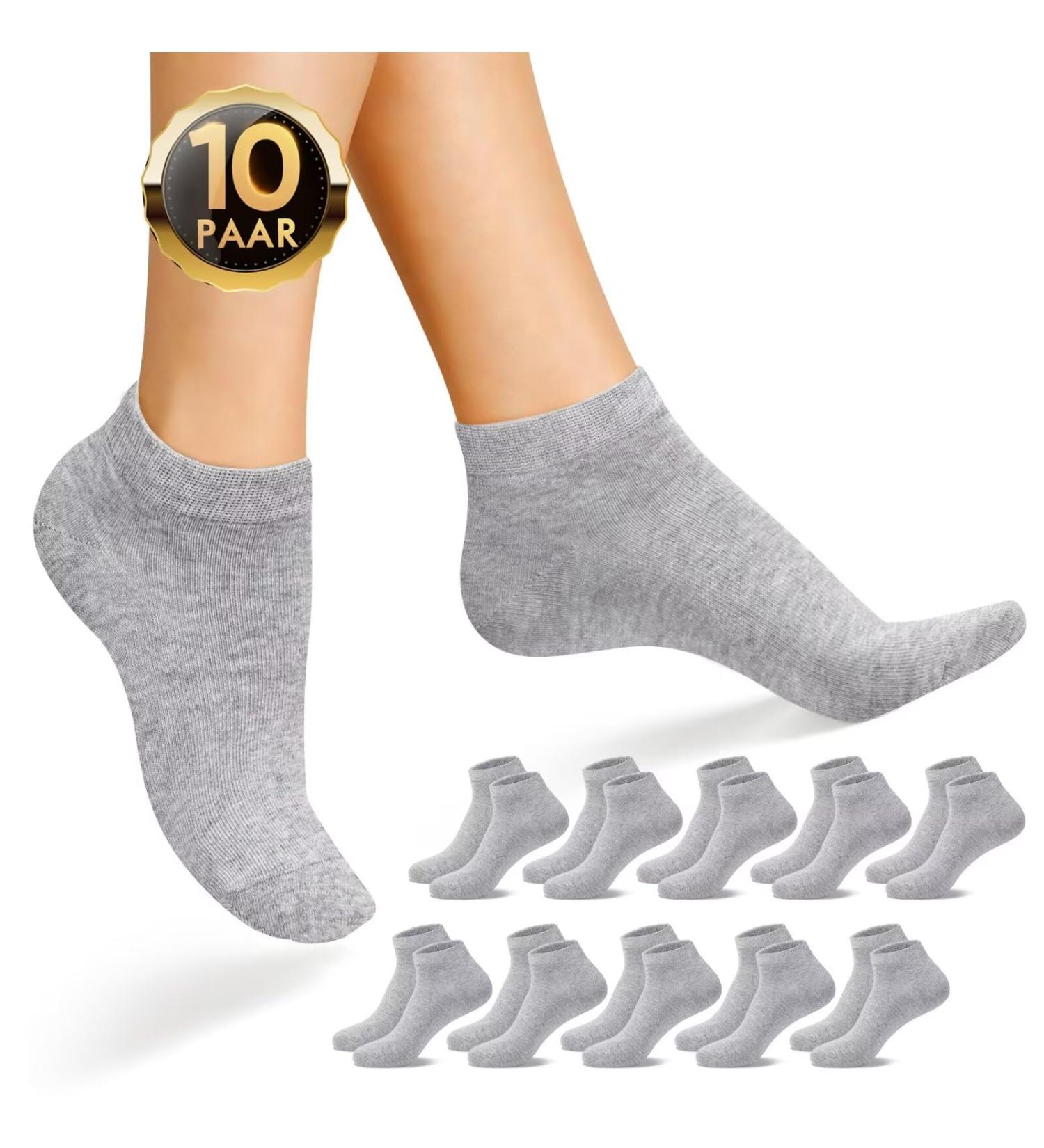 ICERECO 10 Pairs Cotton Sneaker Socks for Men & Women - Breathable Anti-Sweat Sports Socks (Gray Size 43-46) - Buy Online on GoSupps.com