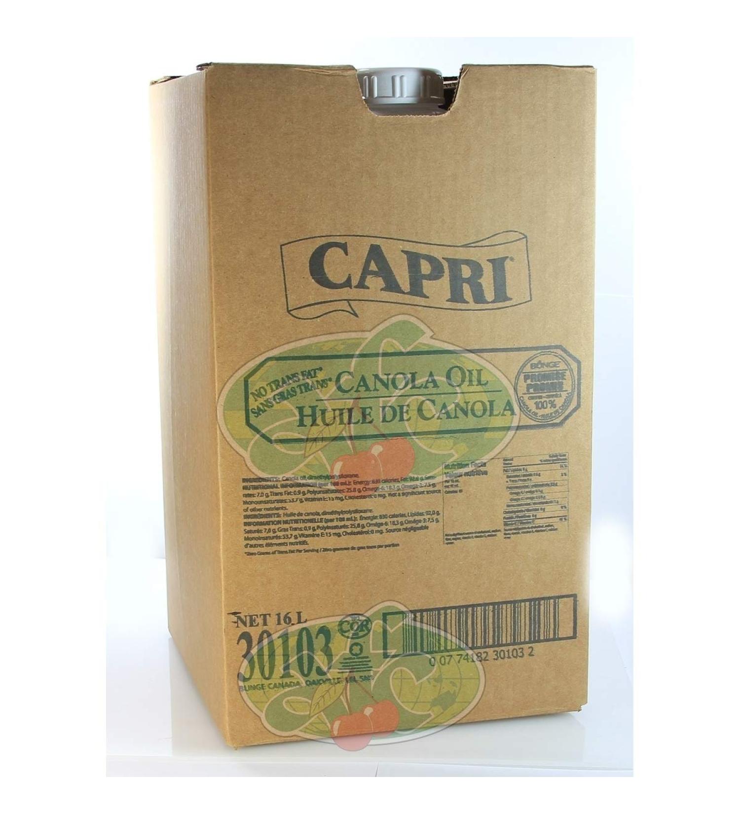 Capri Vegetable Oil (Zero Trans Fat Cholesterol Free) 16 Liter Jug