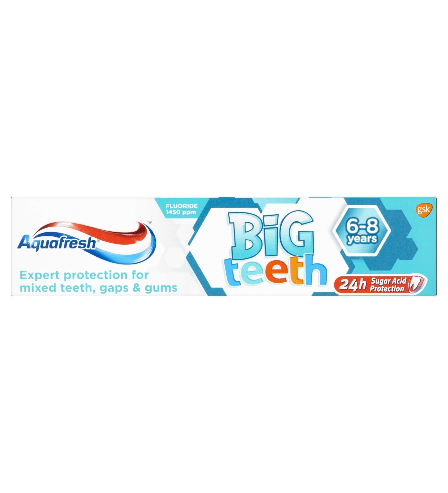 Aquafresh Kids Big Teeth Toothpaste for Children 6-8 Years - 50 ml (Pack of 1) - Buy Online on GoSupps.com