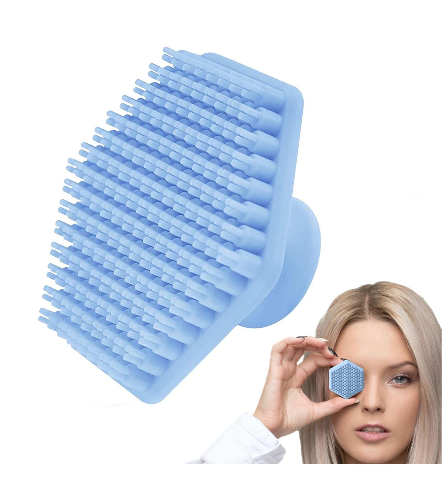 Silicone Face Brush Manual Face Wash Brush Soft-touch Rubber Face Scrubber Silicone Beard Cleansing Brush For Cleansing Handheld Face Exfoliator Brush With Silicone Bristles For Women Sky Blue - Buy Online on GoSupps.com