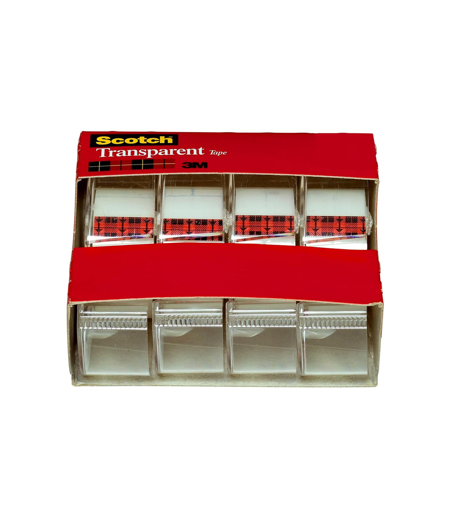 Scotch Transparent Tape  4 Dispensered Rolls  Versatile  Clear Finish  Engineered for Office and Home Use  3/4 x 850 Inches (4814) 0.75 x 850 in Transparent Tape - Buy Online on GoSupps.com