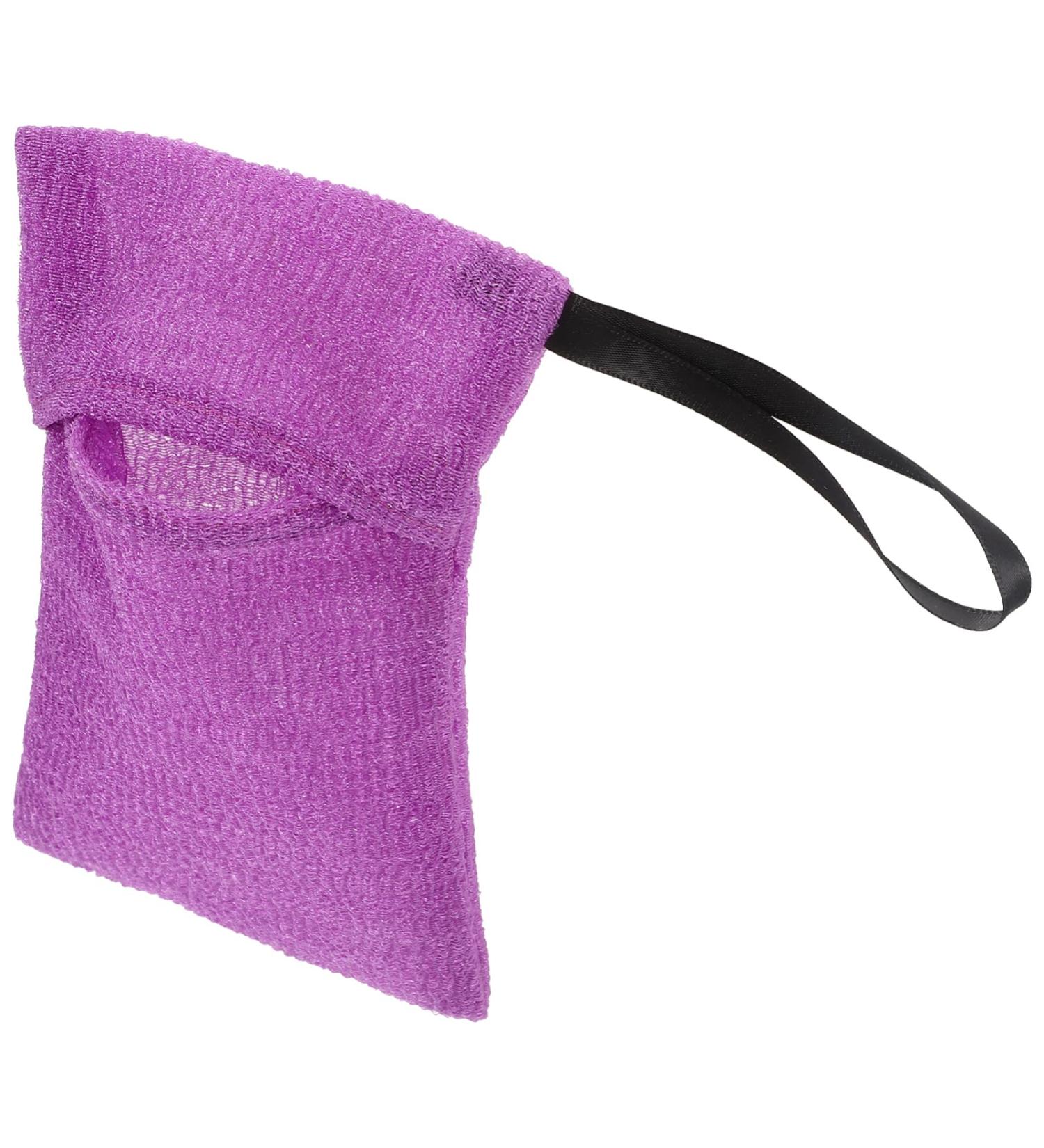 HONMEET Bath Bag Soap Shampoo Bar Pouch Shampoo Bar Bag Purple Nylon - Buy Online on GoSupps.com