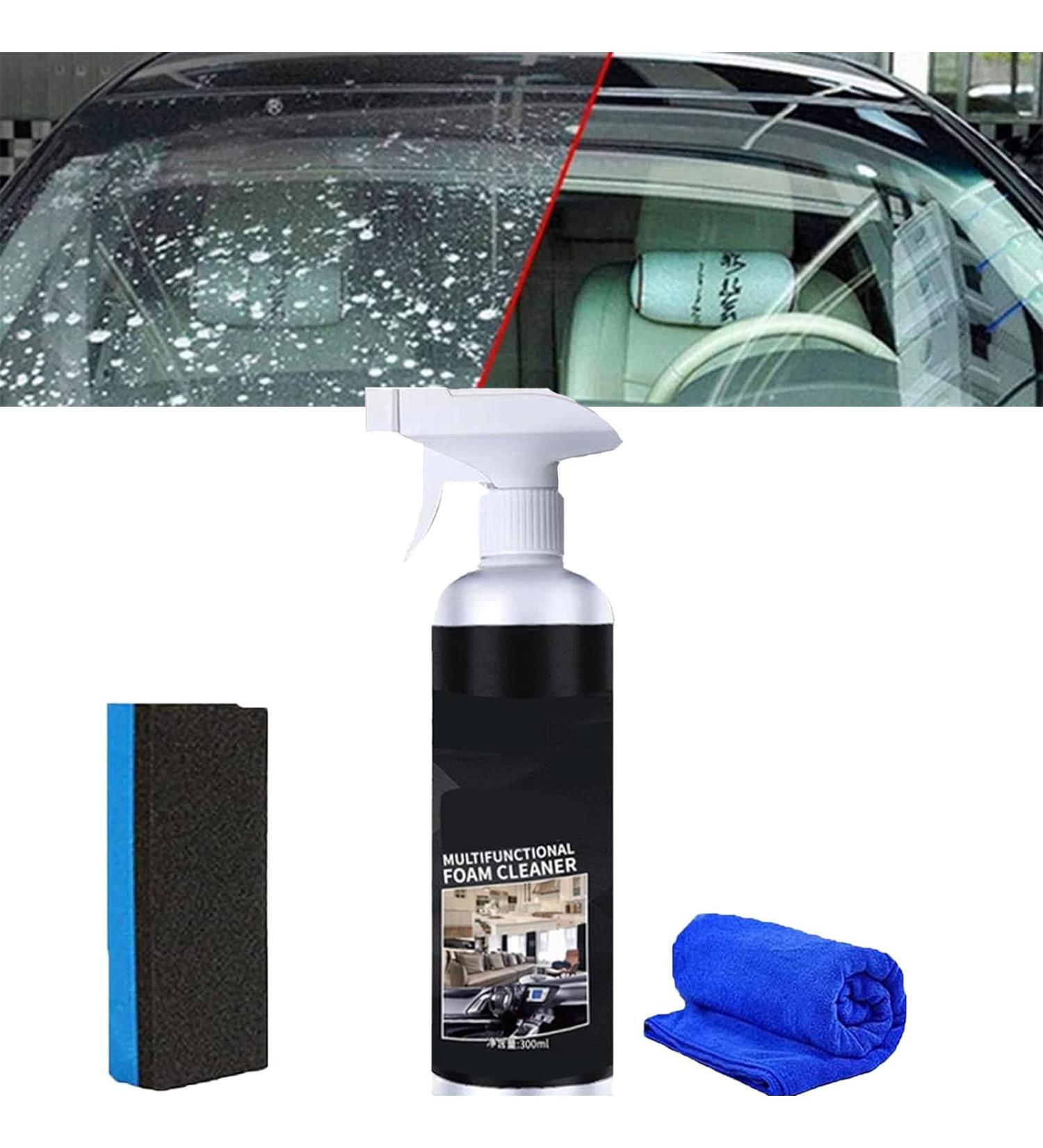 Multifunctional Glass Oil Film Remover - Car Glass Cleaner with Sponge & Towel - Quick Effect 300ML | International Shipping Available - Buy Online on GoSupps.com