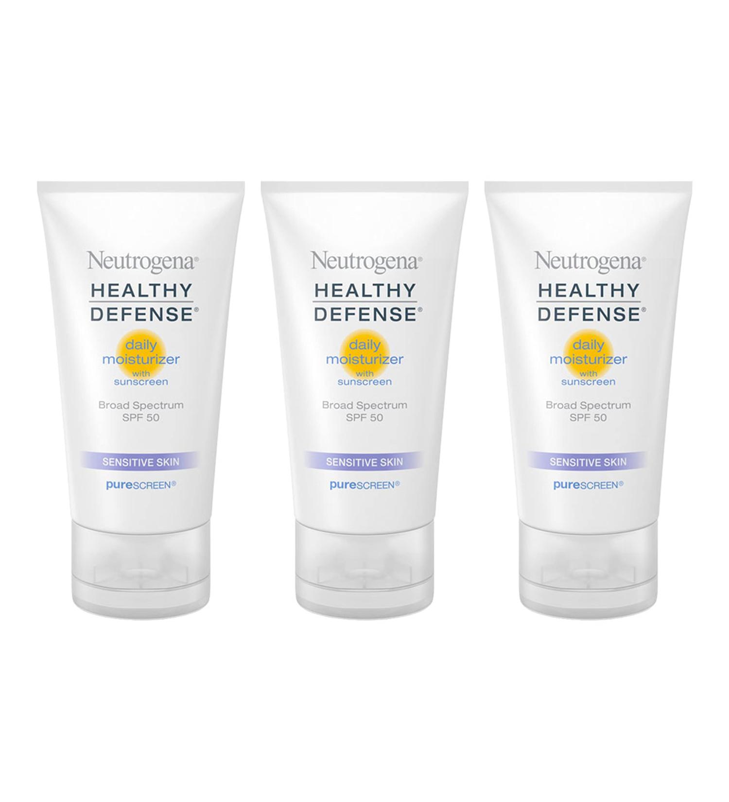 Neutrogena Healthy Defense Daily Moisturizer SPF 50 for Sensitive Skin - Pack of 3 - Buy Online on GoSupps.com