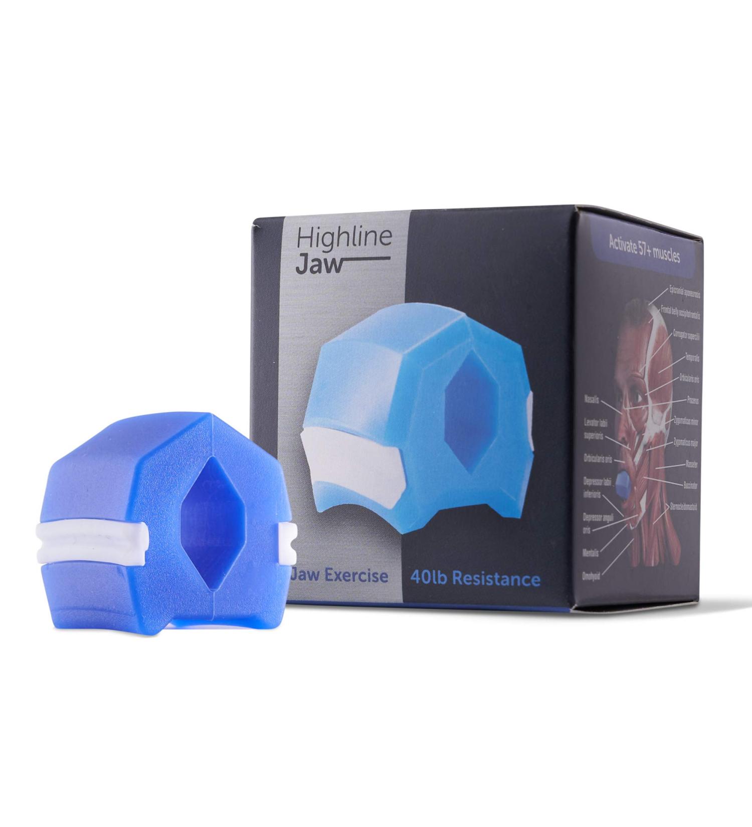 Highline Jaw Exerciser Men Face Slimmer Jaw Strengthener Chin Exerciser (Blue) - Buy Online on GoSupps.com