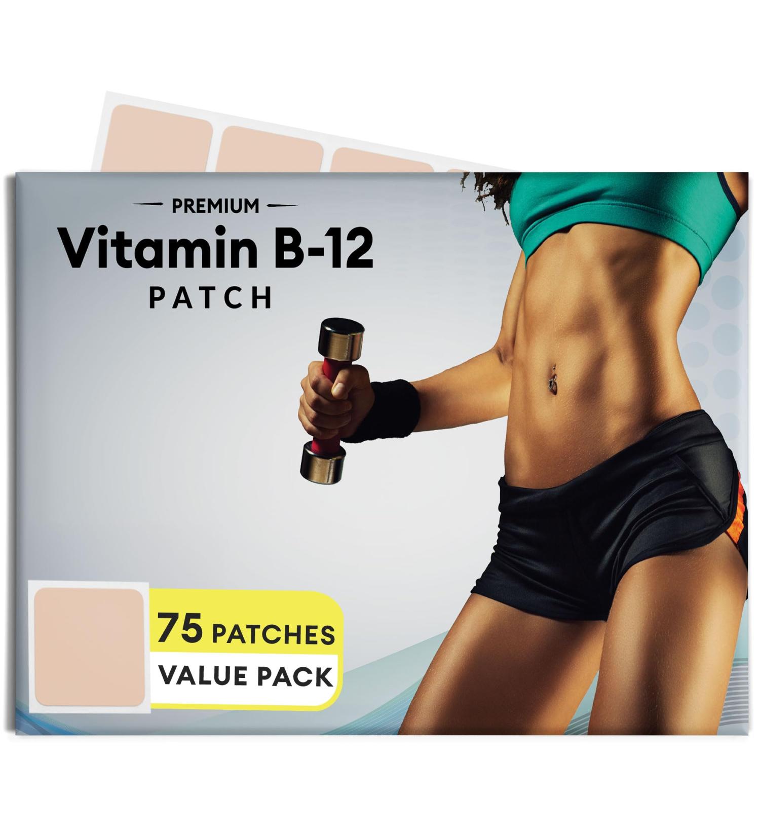 Lot de 75 patchs B12 pour Energy Plus B12 avec m thylcobalamine et guarana - Buy Online on GoSupps.com