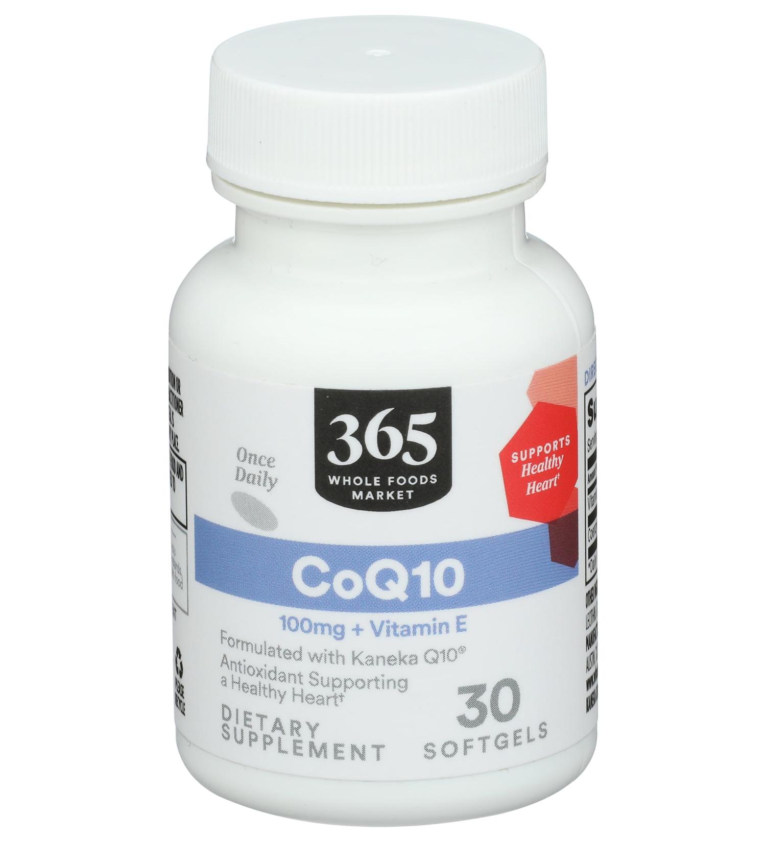 Shop 365 by Whole Foods Market Co Q10 100mg Softgels - 30 Count for Heart Health | International Shipping Available - Buy Online on GoSupps.com