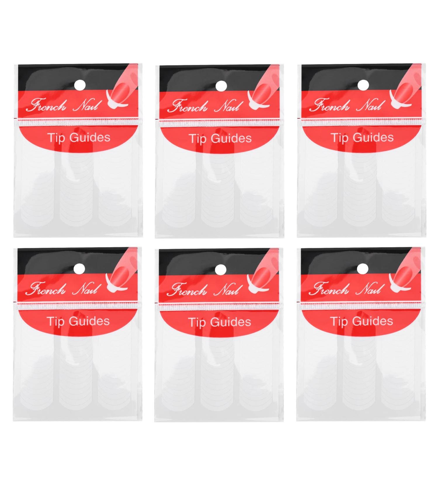 GRARRO 6 Pack Of 48 Nail Art French Manicure Tip Guides Stickers - Buy Online on GoSupps.com