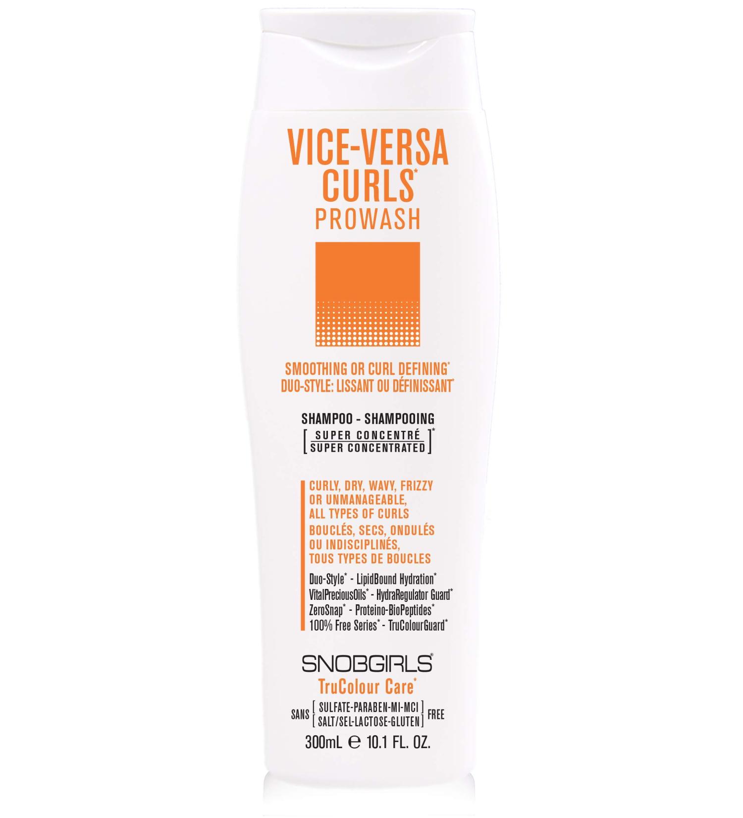 SNOBGIRLS VICE-VERSA CURLS Vegan Curly Hair Shampoo Smoothing or Curl Defining. Salon Hydrating Curl shampoo for Curly Dry Wavy Frizzy Hair All Types of Curls - Buy Online on GoSupps.com