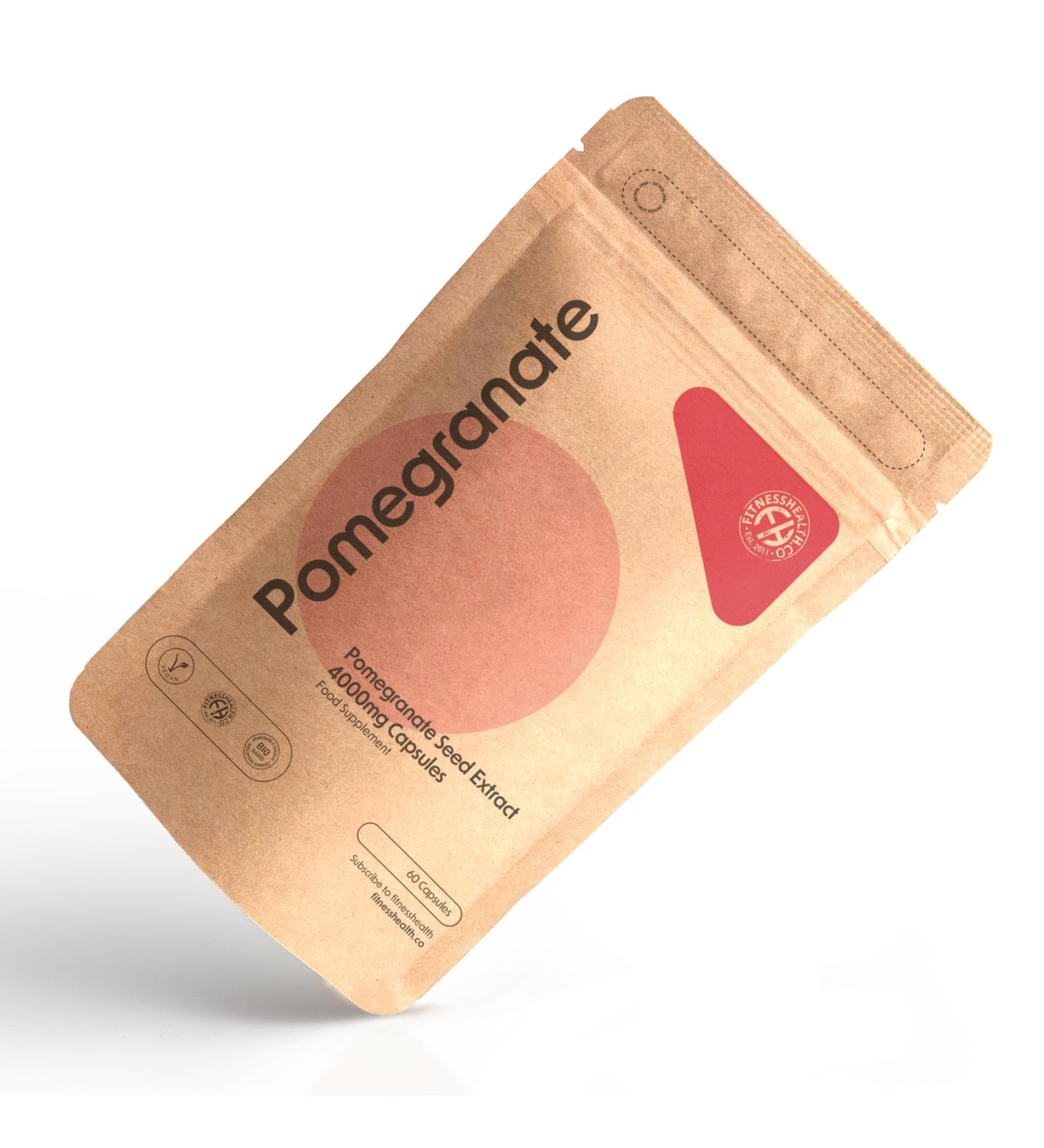 Premium Pomegranate Extract Capsules 4000MG (60 Capsules) | Supports Healthy Skin & Metabolism | GMO-Free & Vegetarian | Gluten-Free | 60 Count - Buy Online on GoSupps.com