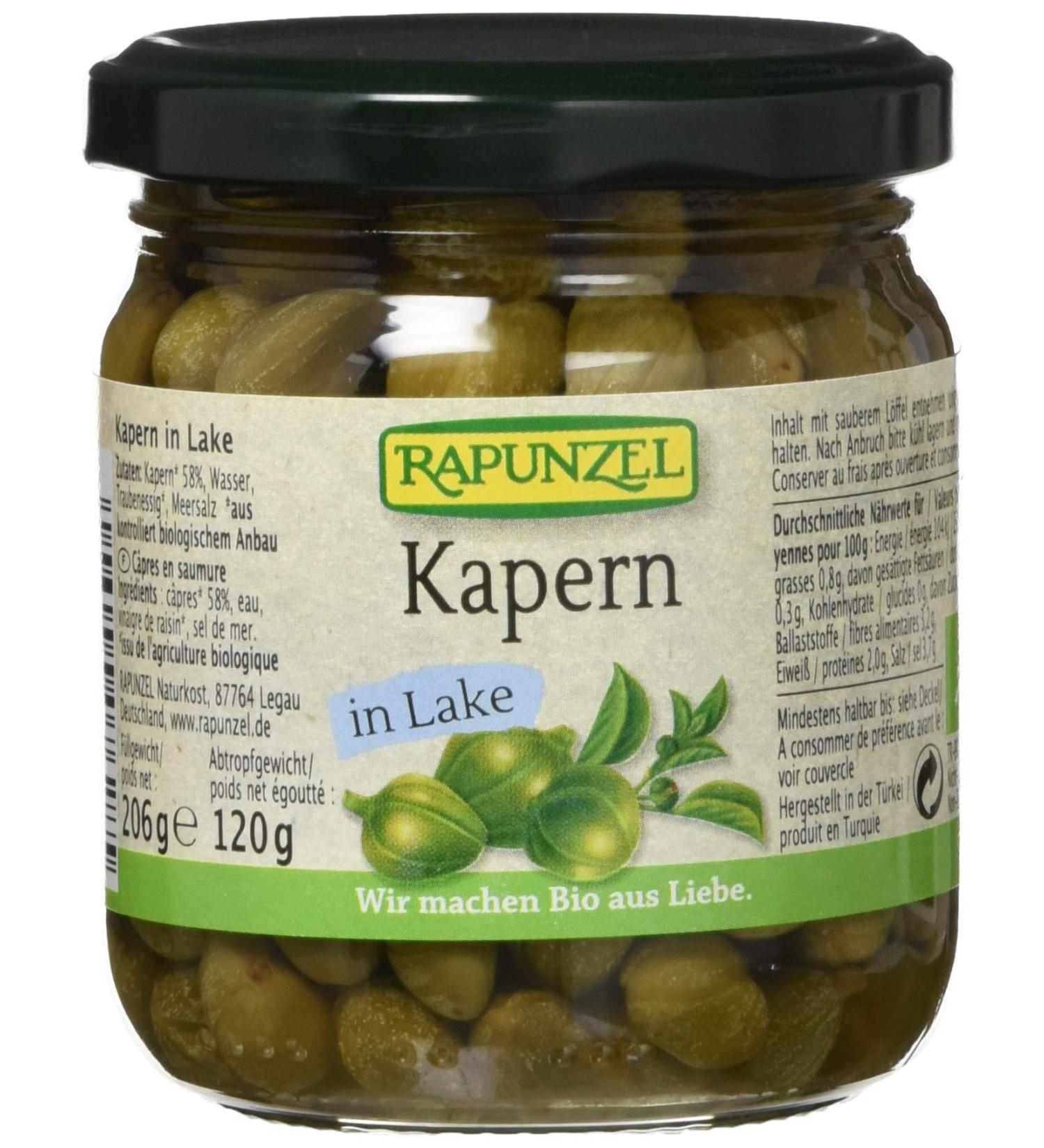 Buy Organic Rapunzel Capers in Brine (Pack of 3 x 207g) - International Shipping Available - Buy Online on GoSupps.com