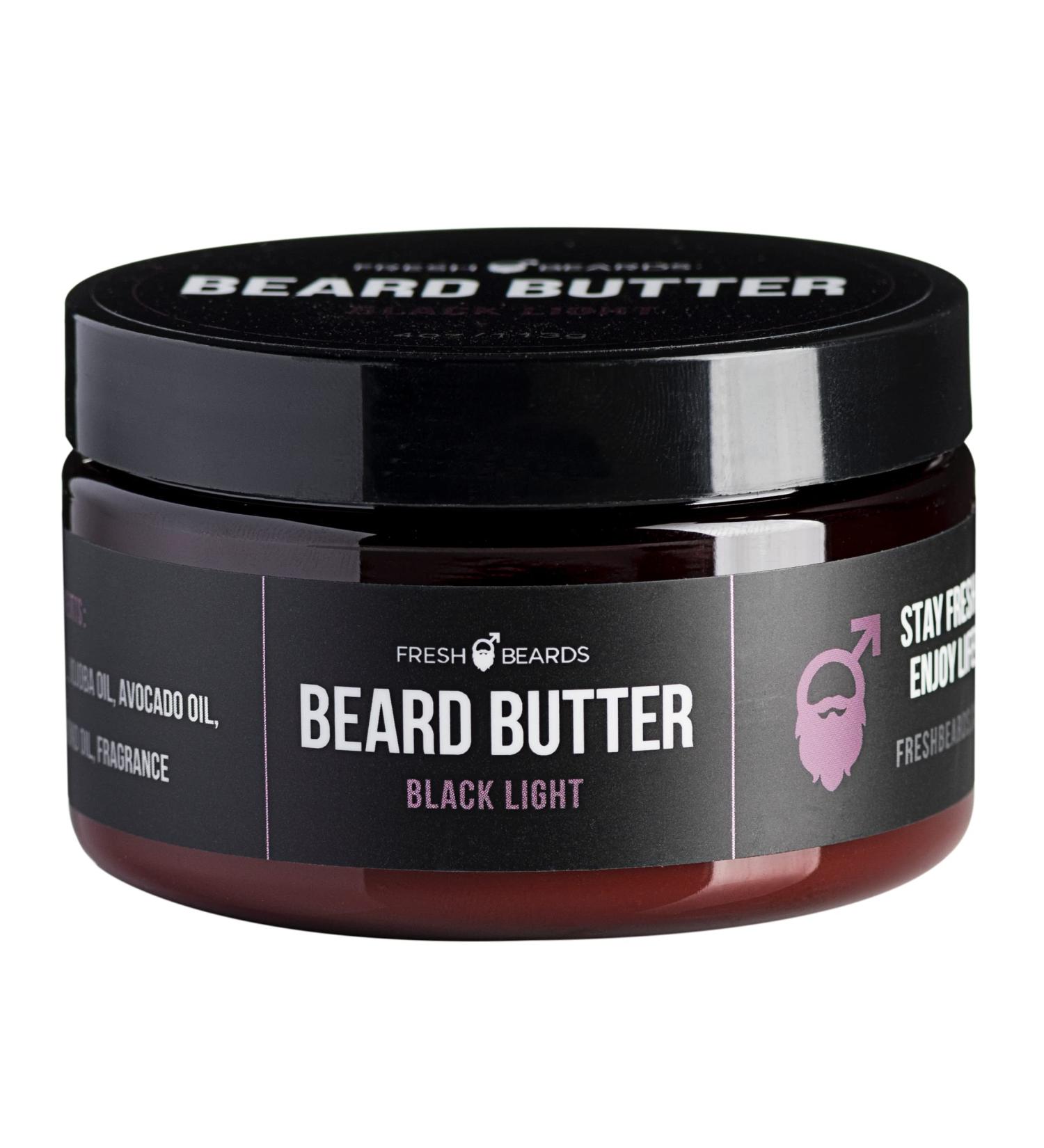 Black Light Beard Butter | Spice Wood & Citrus Scent | Soothing Anti-Itch Conditioner for Healthy Beard Growth - Buy Online on GoSupps.com