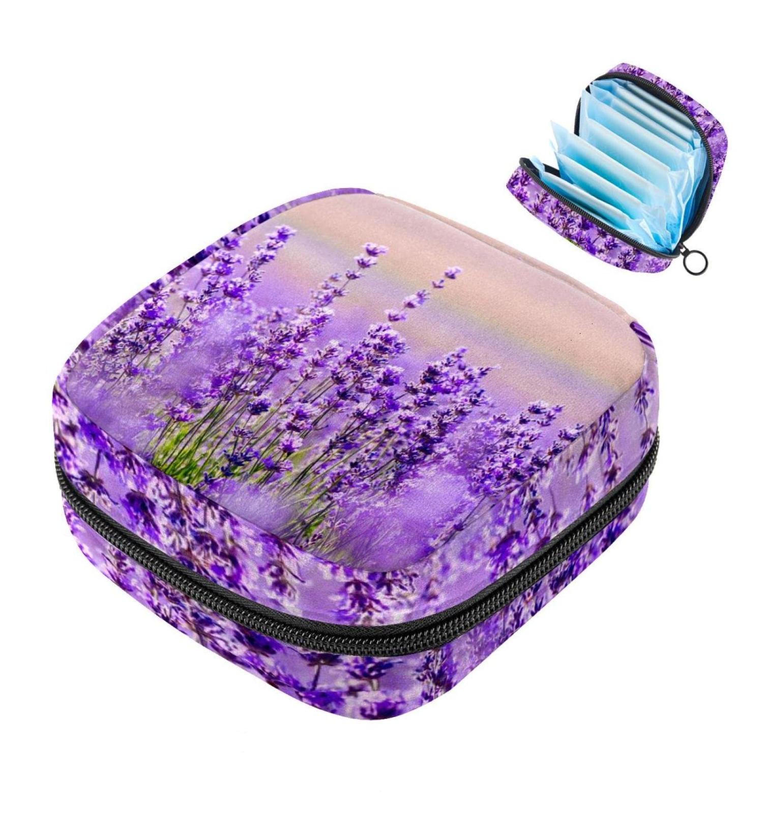 Stylish Lavender Women's Tampon Storage Bag | Multi-Pocket Binding-Up Bags for Menstrual Care - Buy Online on GoSupps.com