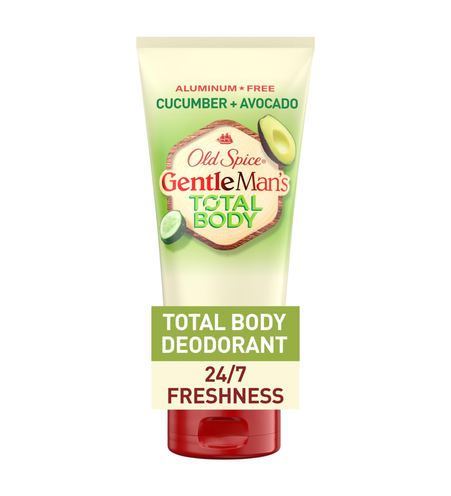 Old Spice Whole Body Deodorant for Men Total Body Deodorant Cucumber + Avocado Aluminum Free Deodorant Cream for 24/7 Freshness // Dermatologist Tested Whole Body Deodorant 3.0 oz - Buy Online on GoSupps.com