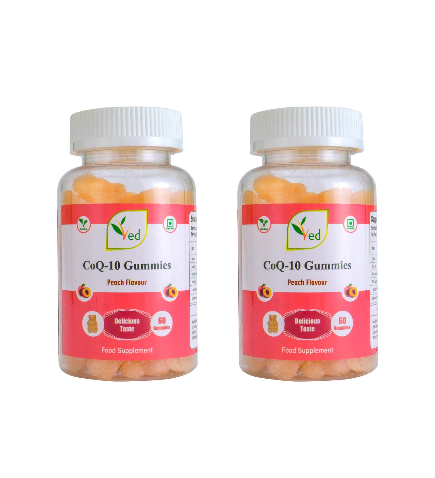 Co Enzyme Q10 90 Peach Flavor Gummies (Pack of 2) - Buy Online on GoSupps.com