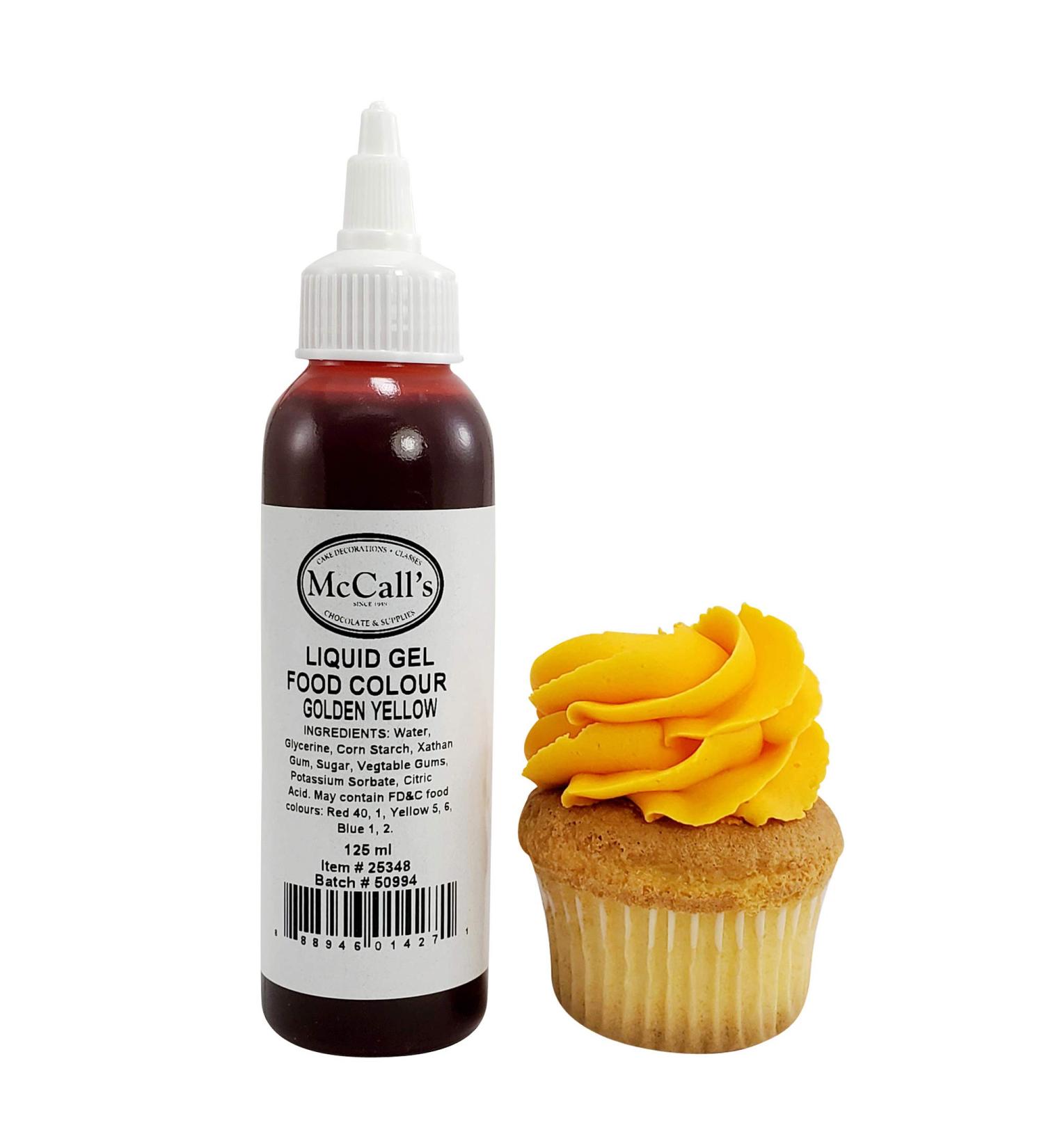 McCall's Liquid Gel Food Colour 4.5 oz Golden Yellow - Made in Canada