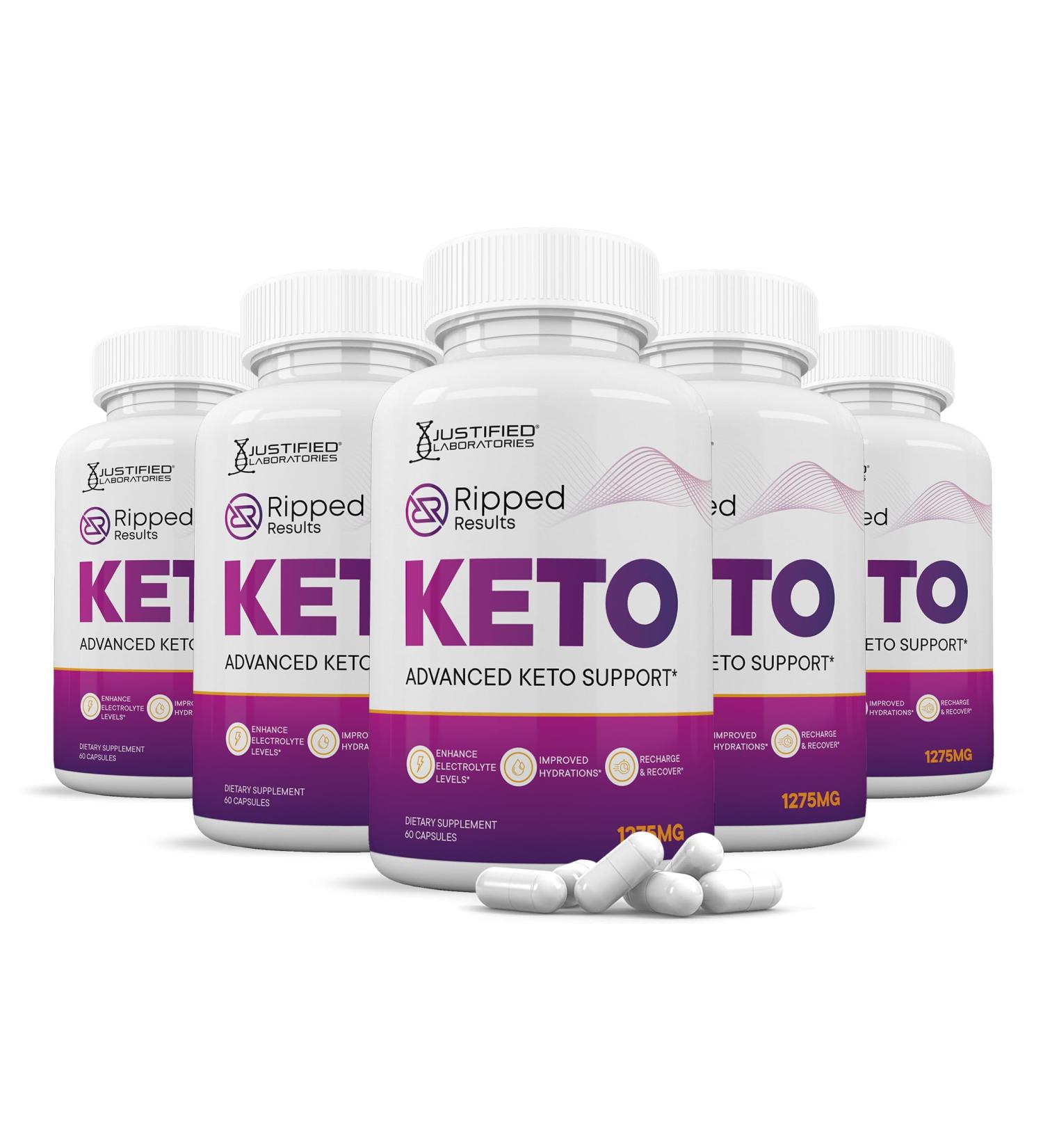 (5 Pack) Ripped Results Keto ACV Pills 1275MG Keto Support Blend Capsule Alternative to Keto ACV Gummies Formulated with Apple Cider Vinegar Extra Virgin Olive Oil Powder Green Tea Leaf 300 Capsules - Buy Online on GoSupps.com