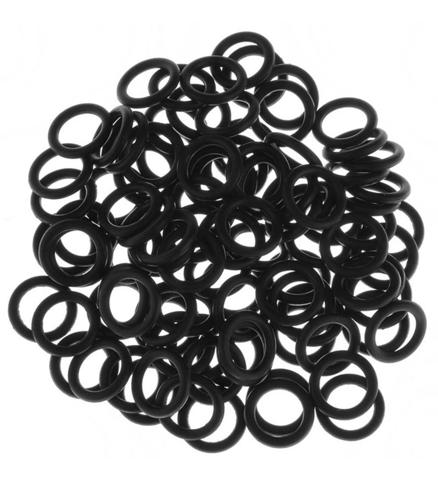 PiercingJ 100pcs Black O-Ring for Ear Piercing Gauge Kit 14G 12G 10G 8G 6G 4G 2G 0G 00G 1/2". 3/4" For Gauge 00G10MM