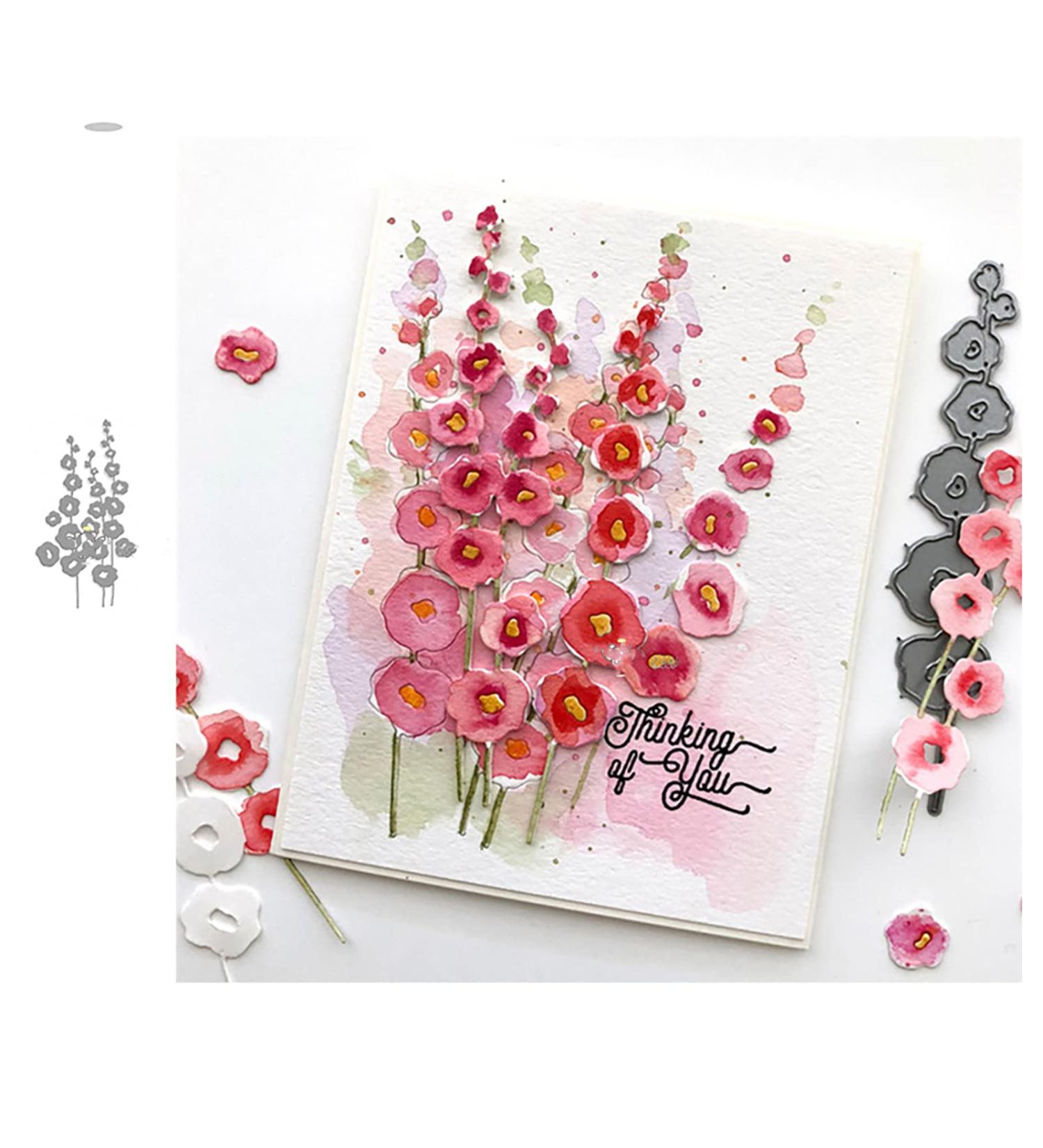 Lapoo Flower Leaf Strip Metal Die-cuts Set for DIY Holiday Decorations and Scrapbooking - Preserved Plum Design - 4.6 x 2.6 inches - Buy Online on GoSupps.com