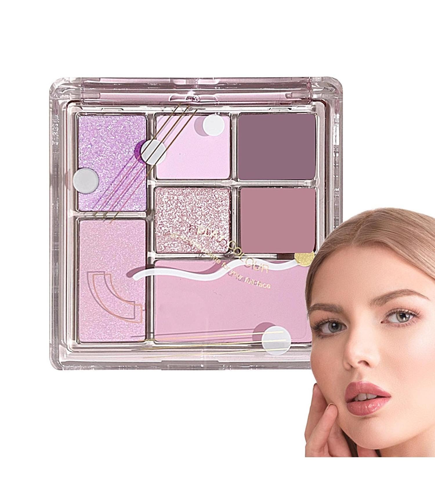Eyeshadow Palette For Women | 7 Colors Colorful Matte And Shimmer Pressed Eyeshadow - Professional Vibrant Colors Shades Cosmetics Compact Waterproof Glitter Makeup Palette For Blendable Bright Rowces Streamer Iris No. 19 - Buy Online on GoSupps.com