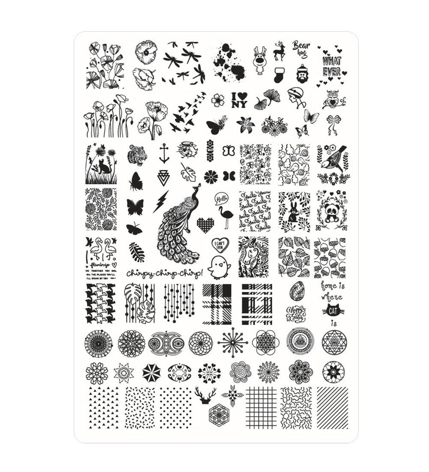 Nail Stamping Plate - Multi-Pattern Nail Art Template & Tool for Creative Designs | International Shipping - Buy Online on GoSupps.com
