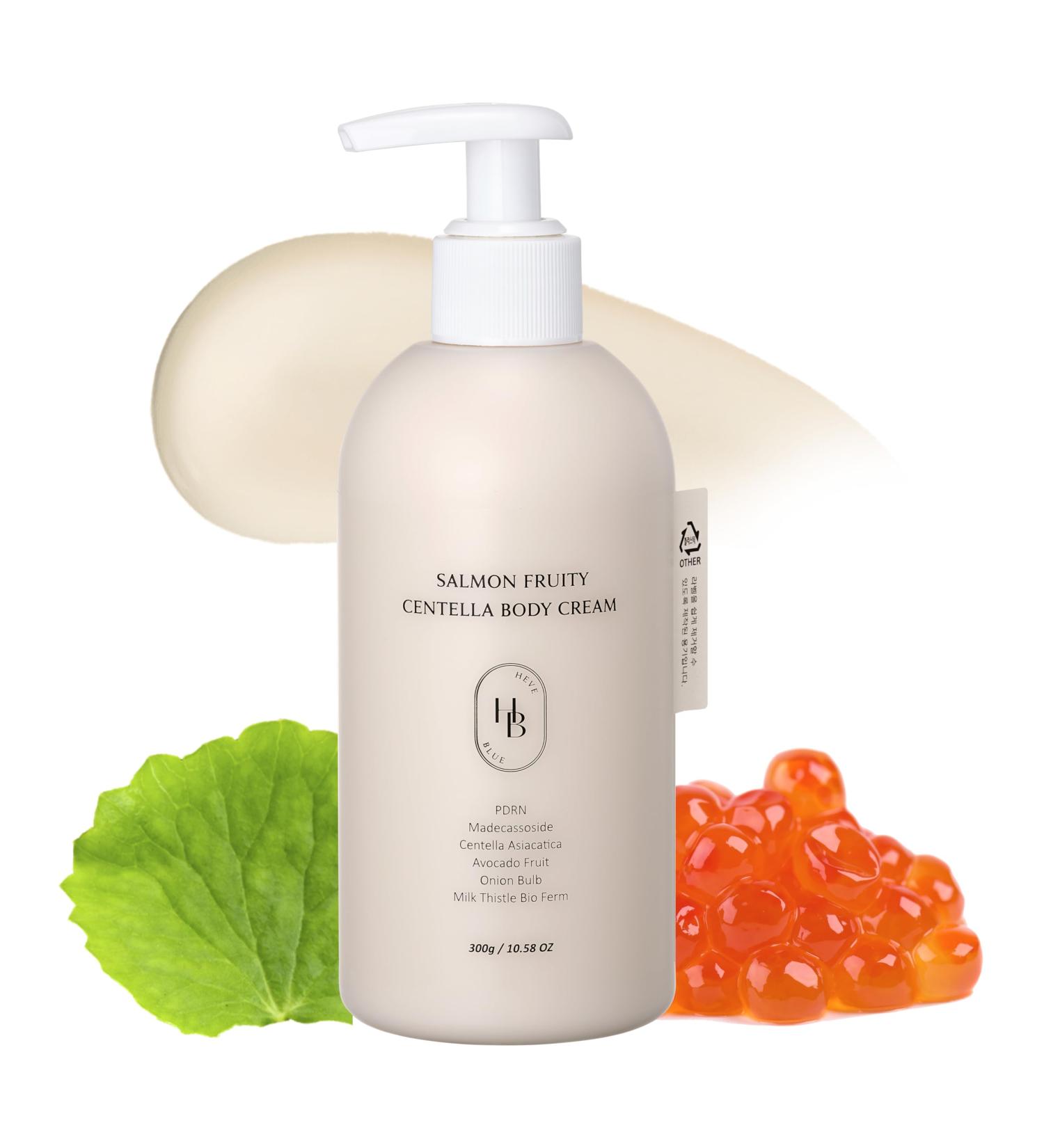 HEVEBLUE Salmon Fruity Centella Body Cream - Sensitive Skin Itchy Skin Korean Skincare Bodycare Hypoallergenic Allergen-free Fragrance PDRN Salmon PDRN Moisturizing K-Beauty - Buy Online on GoSupps.com