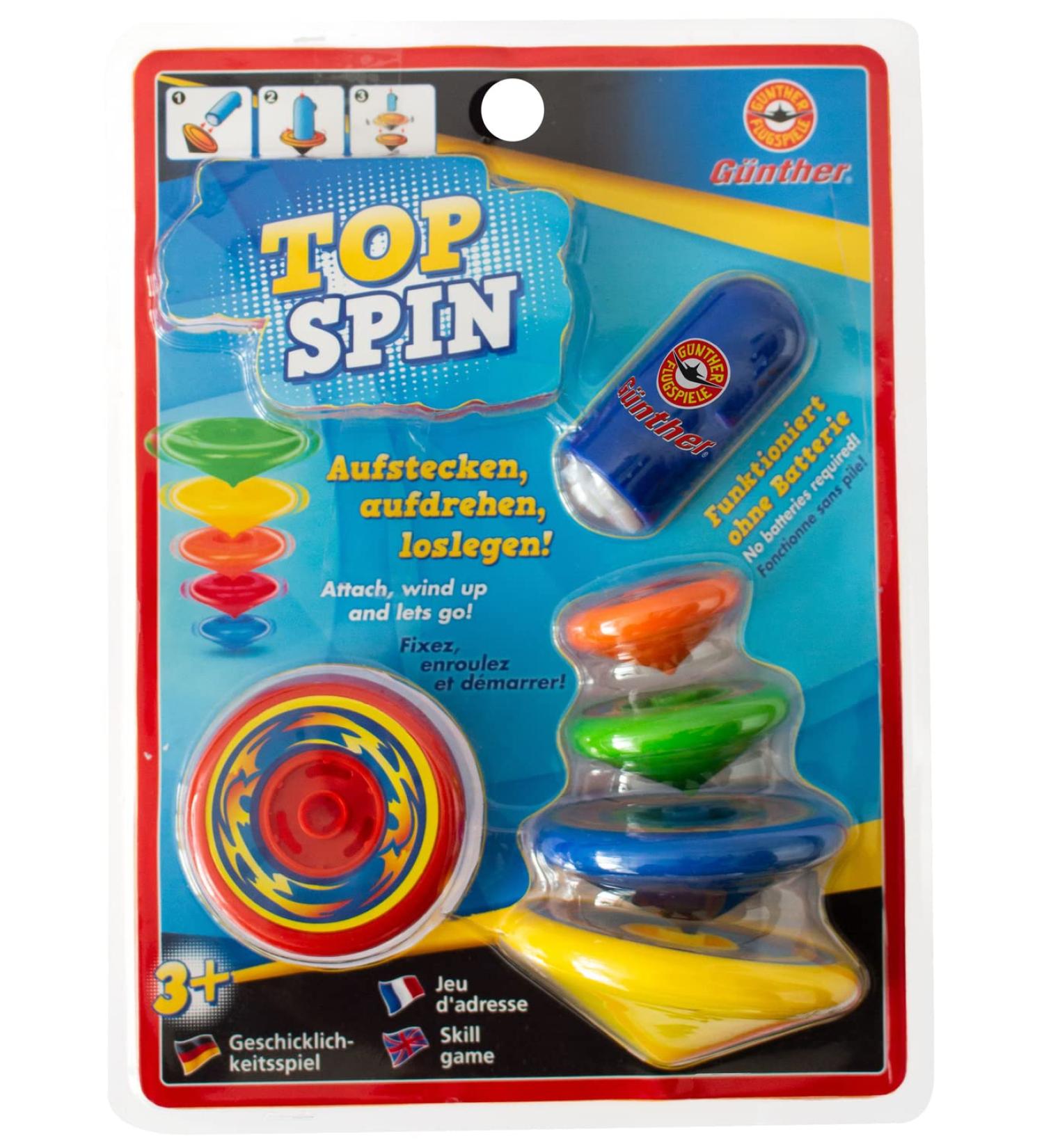 Paul G nther 1560 - Top Spin play of skill for children from 3 years including 5 circular and starter diameter approx. 4 - 8 cm without batteries ideal play fun for children and adults