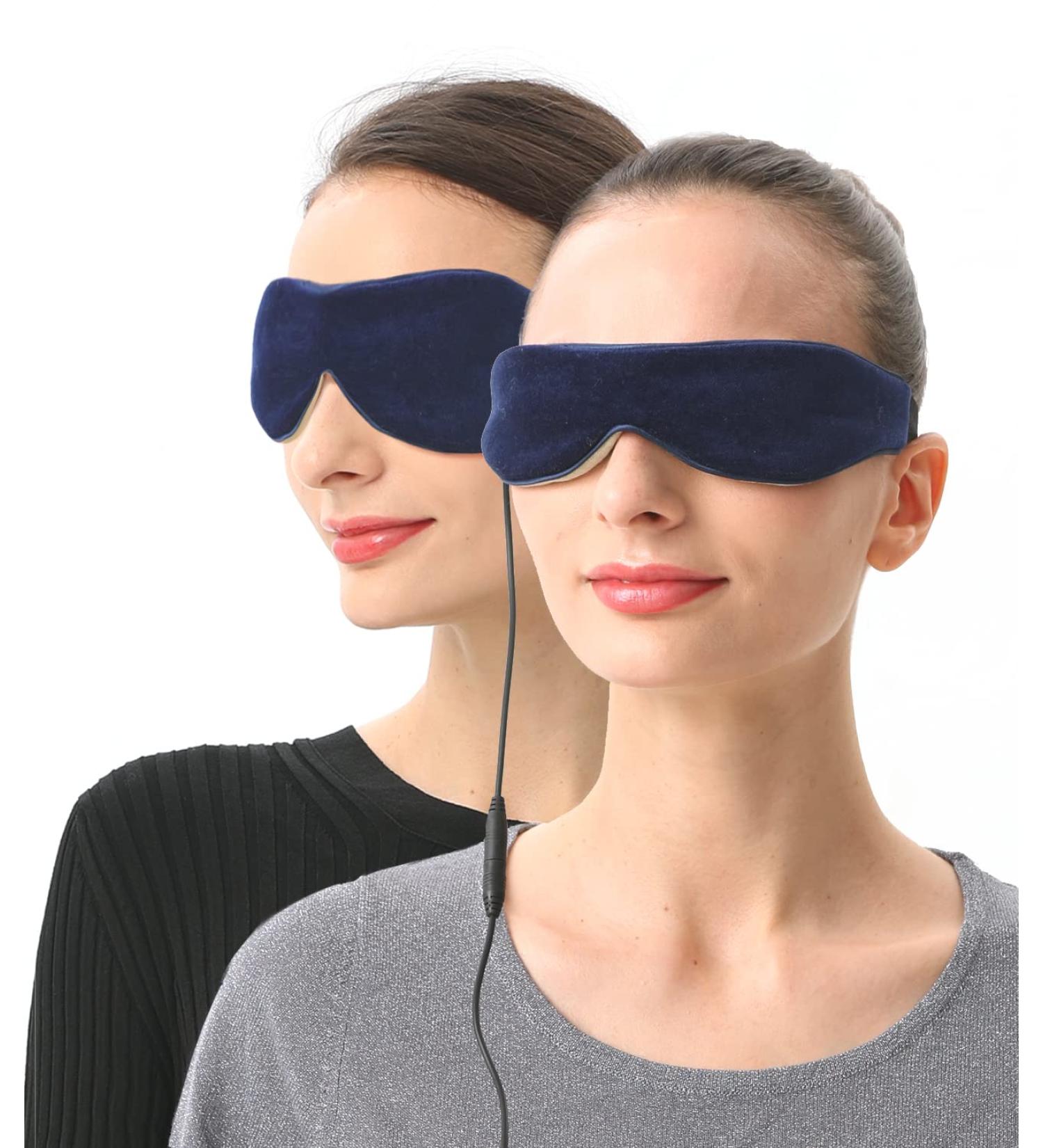 Aroma Season Electric Heated Eye Mask & Microwavable Heat Compress - 2 Pack Blue | Relief for Dry Eyes, Eye Fatigue | SPA Warm Eye Mask - Buy Online on GoSupps.com