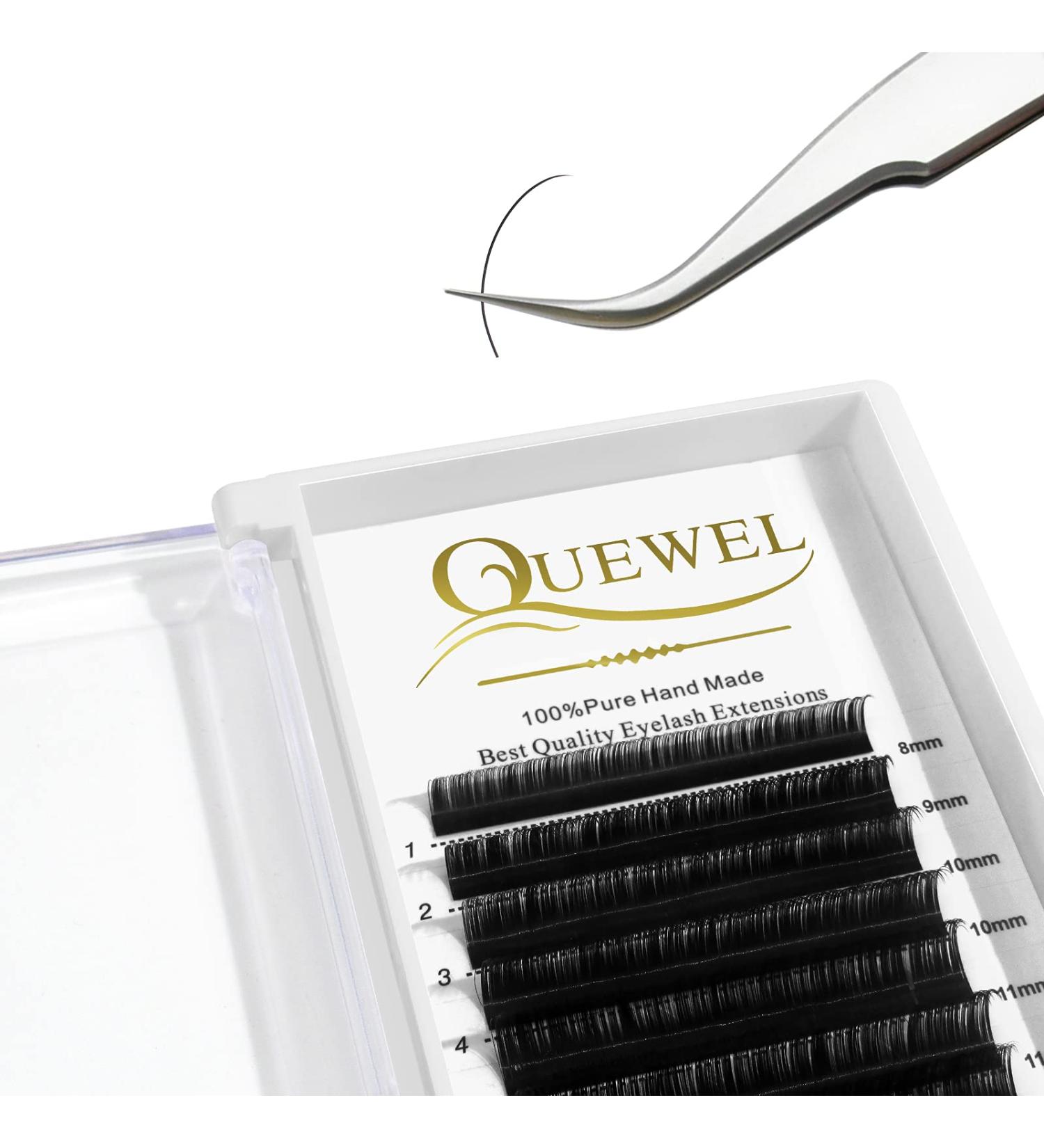 Classic Individual 0.15 D Curl Mix Eyelash Extension Supplies | 8-14mm Length | Optional 0.03/0.05/0.07/0.10/0.15/0.20 C/D Single Sizes Available - Buy Online on GoSupps.com