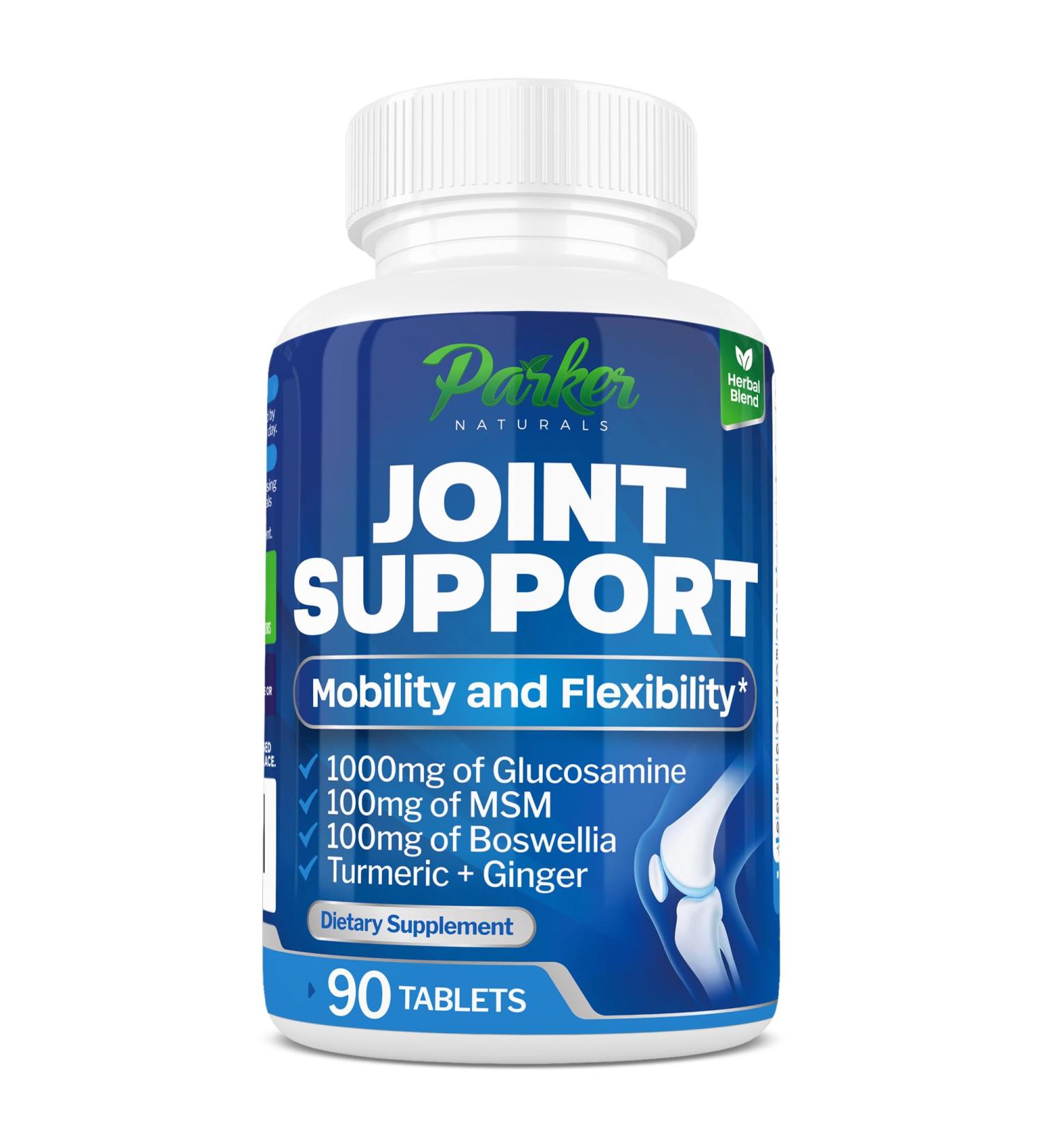 Joint Support Supplement - Glucosamine Chondroitin MSM & Turmeric for Mobility & Flexibility - 90 Capsules - Buy Online on GoSupps.com
