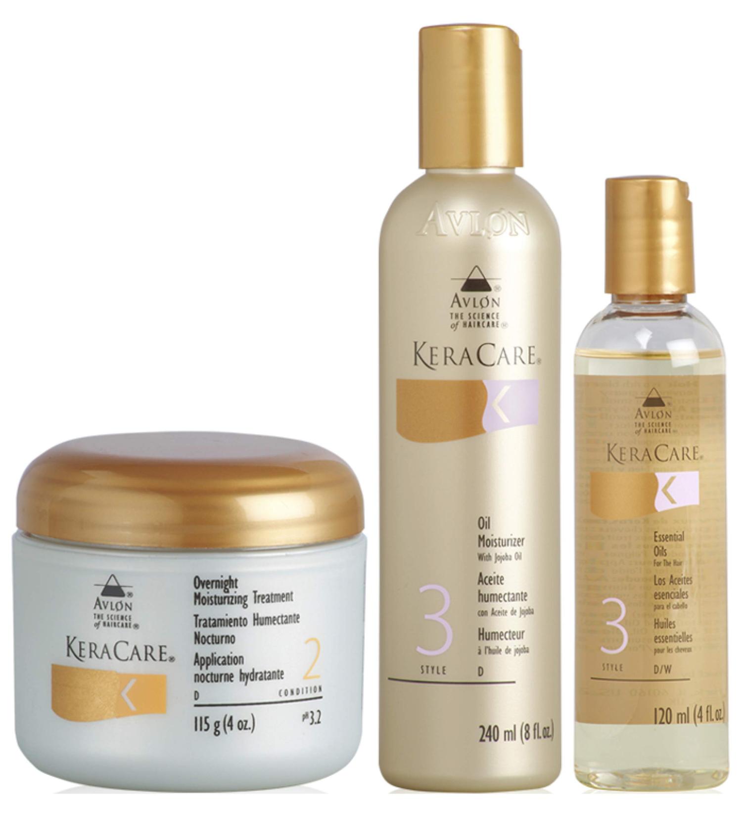 Avlon Keracare Overnight Moisturizing Treatment 115g Oil Moisturizer with Jojoba Oil 240ml & Essential OIls 120ml - Buy Online on GoSupps.com