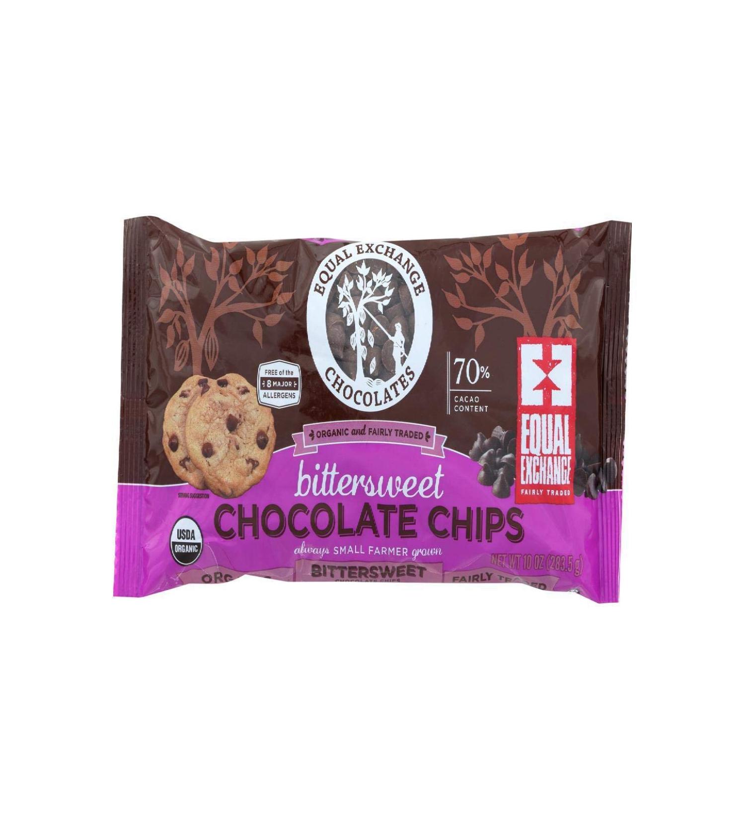 Equal Exchange Organic Chocolate Chips Bittersweet 70% Cacao 10 oz (283.5 g)