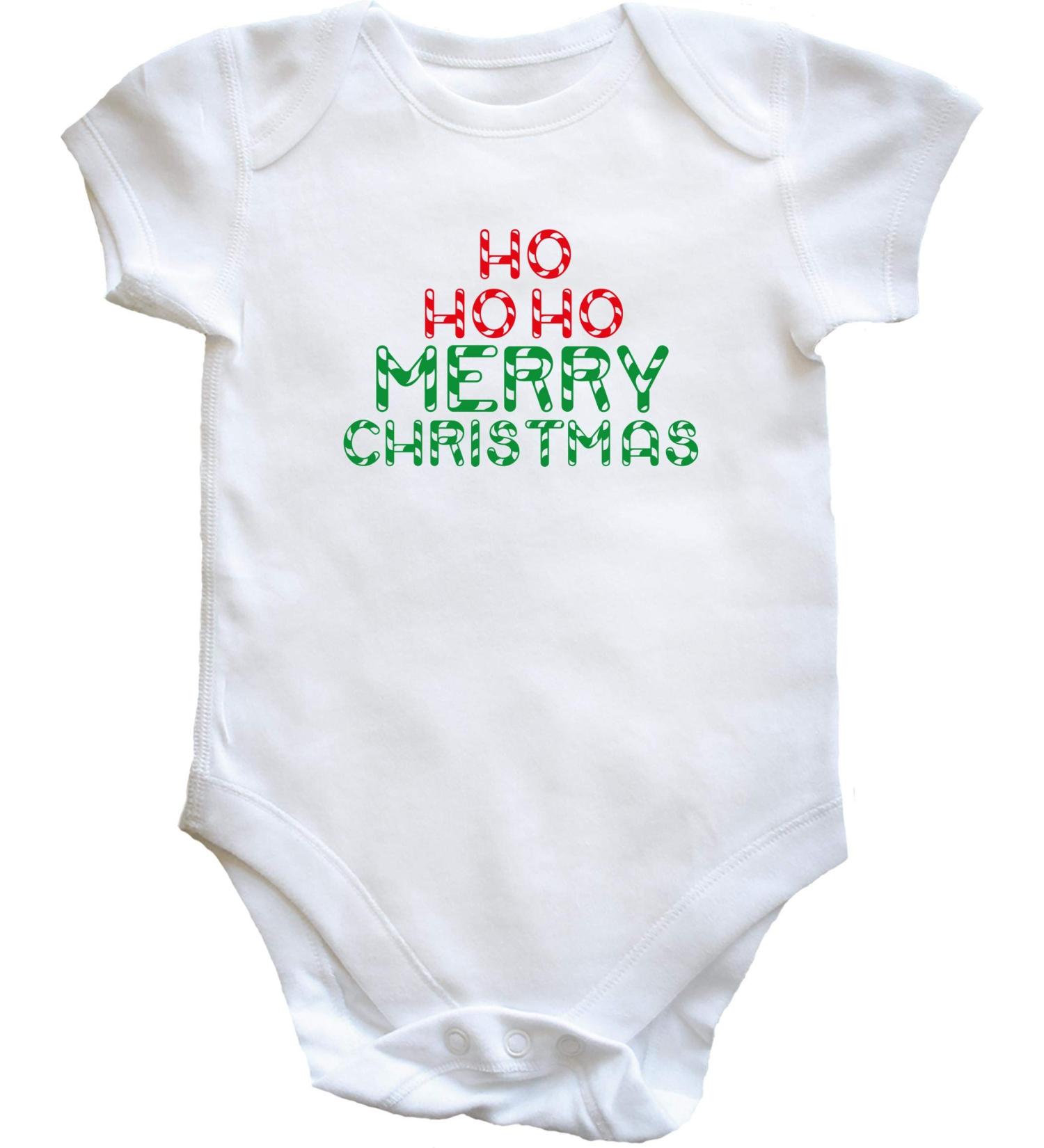 Hippowarehouse HO HO HO MERRY CHRISTMAS baby vest bodysuit (short sleeve) boys girls