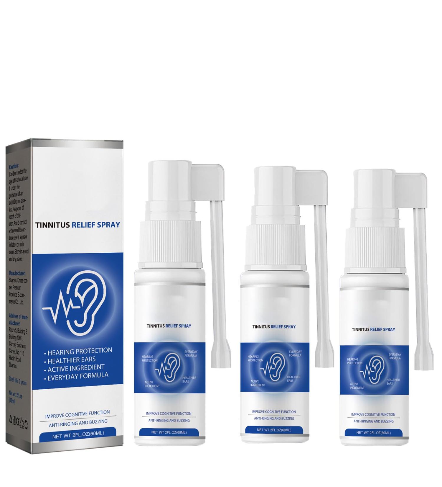 Tinnidrop Tinnitus Relief Spray 2024 New Tinnitus Relief for Ringing Ears-Spray Earwax Cleaning Care Spray Ear Tinnitus Relief for Relieves Tinnitus (3Pcs) - Buy Online on GoSupps.com