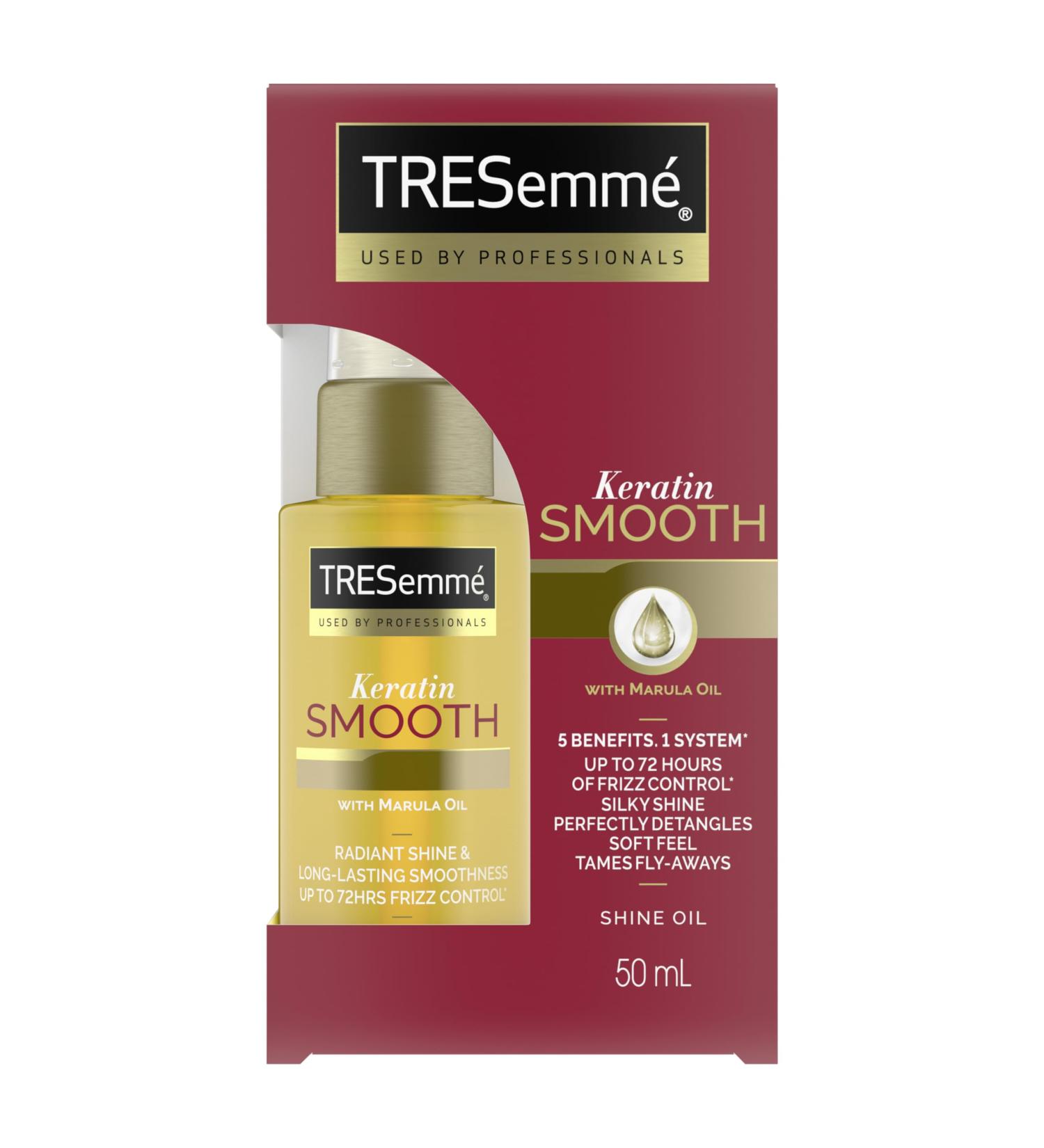 TRESemm Pro Collection Keratin Smooth Shine Oil With Marula Oil 50ml 50 ml (Pack of 1) TRESemm Pro Collection Keratin Smooth Shine Oil - Buy Online on GoSupps.com