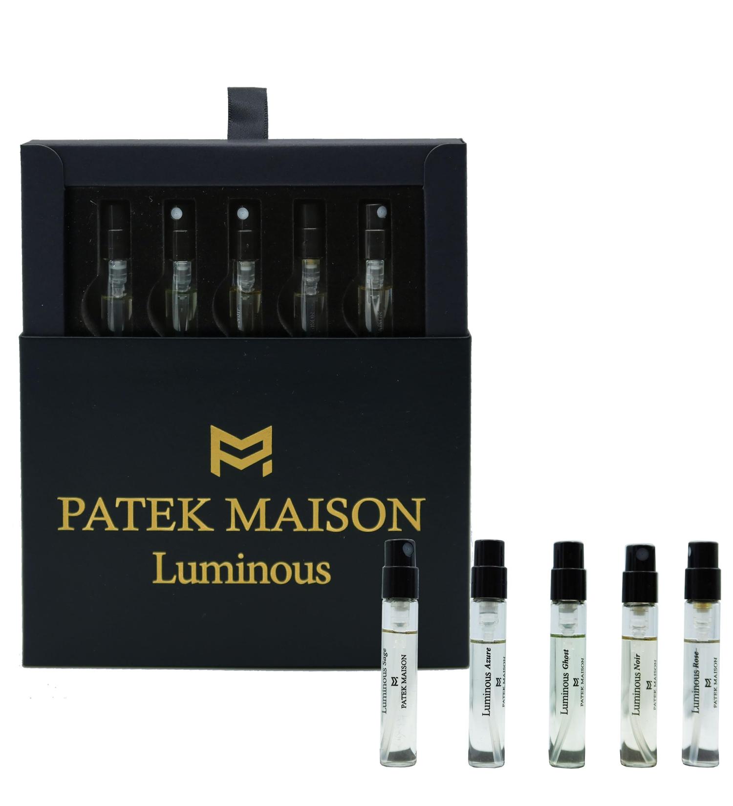 Patek Maison Perfume for Women and Men Luminous Mini Gift Set EDP Vial Spray Luminous 0.08 Fl Oz (Pack of 5) - Buy Online on GoSupps.com