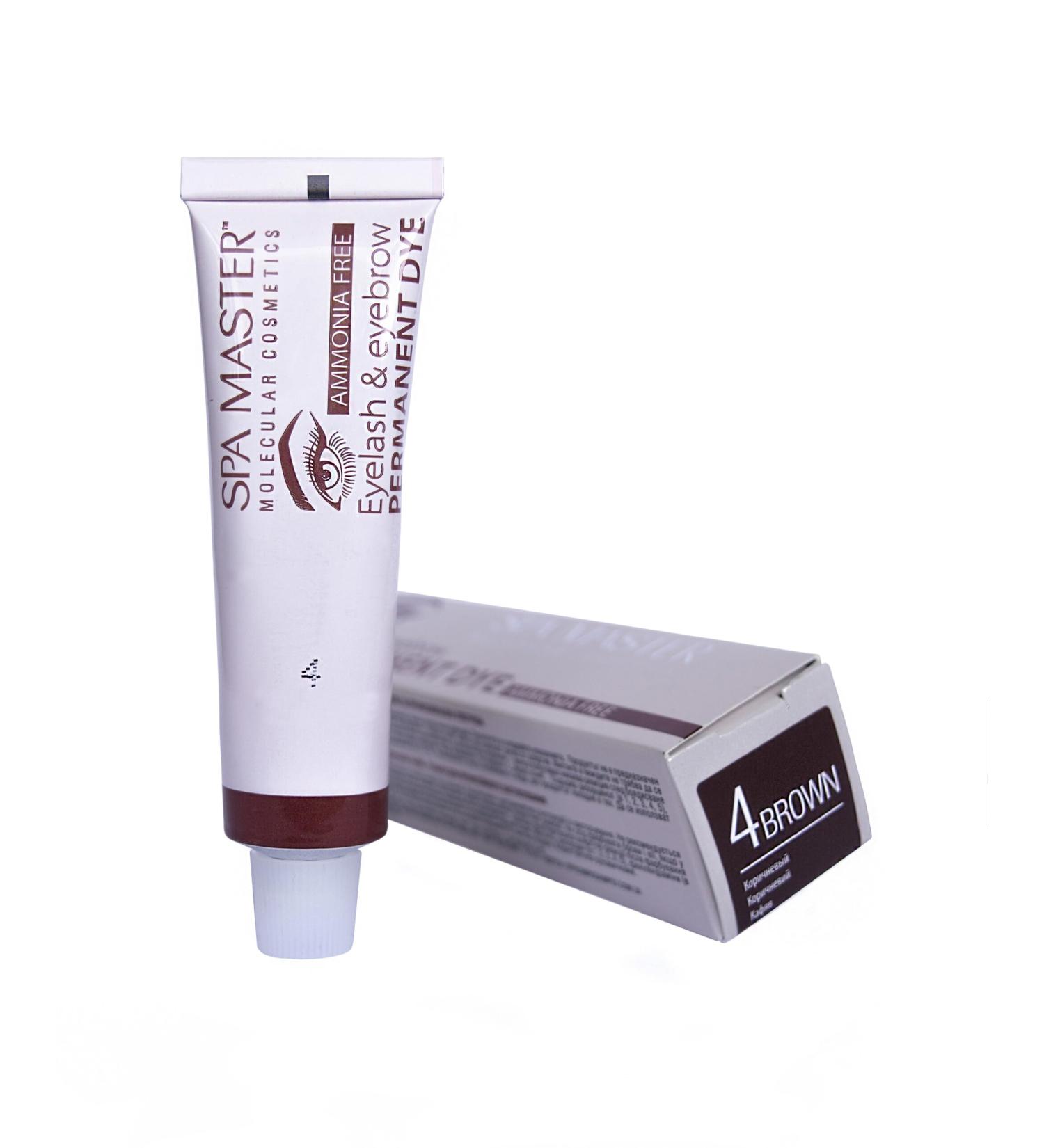  Rosa Impex Ammonia-free permanent hair dye for eyebrows and eyelashes No. 4 Brown "Spa Master" 20 ml - Buy Online on GoSupps.com