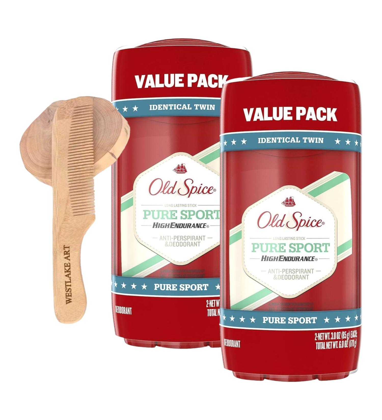 High Endurance Aluminium Free Deodorant for Men | Long-Lasting Sweat Protection | Pack of 2 with Wooden Comb - Classic Scent Anti-Perspirant - Buy Online on GoSupps.com