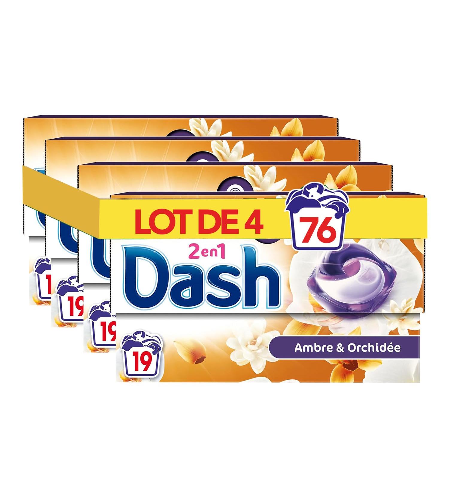ARIEL Dash 2-in-1 PODS Laundry Capsules 76 Washes (4x19 Tablets) Amber and Orchid Ultra Clean and Long-Lasting Freshness - Buy Online on GoSupps.com