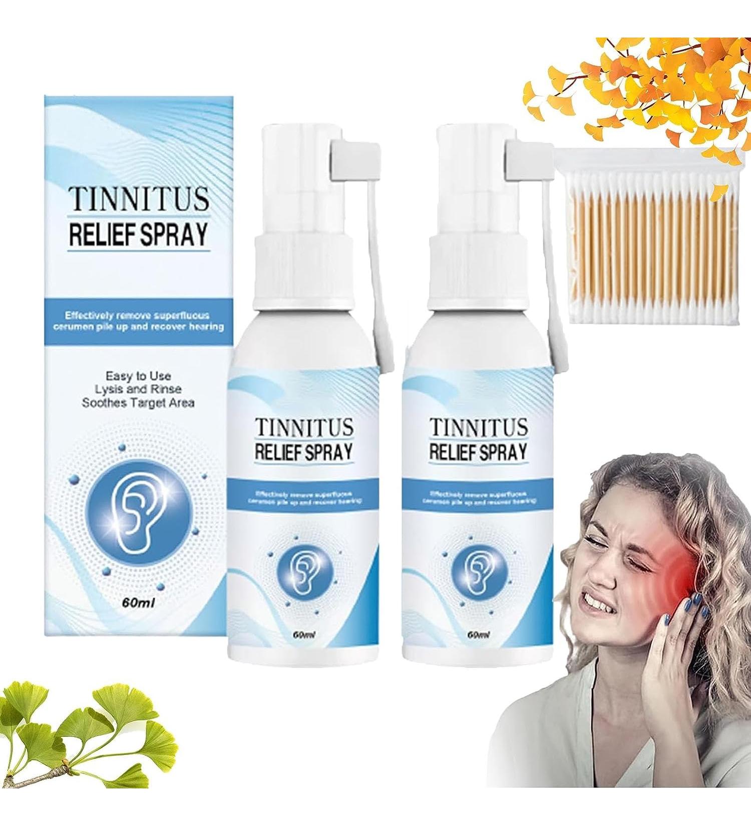 Tinnpro Tinnitus Relief Spray Anti Cochlear Blockage Removal Spray Tinnitus Relief for Ringing Ears Tinnitus Relief Spray Easily Relieve Ear Discomforts (2pcs) - Buy Online on GoSupps.com