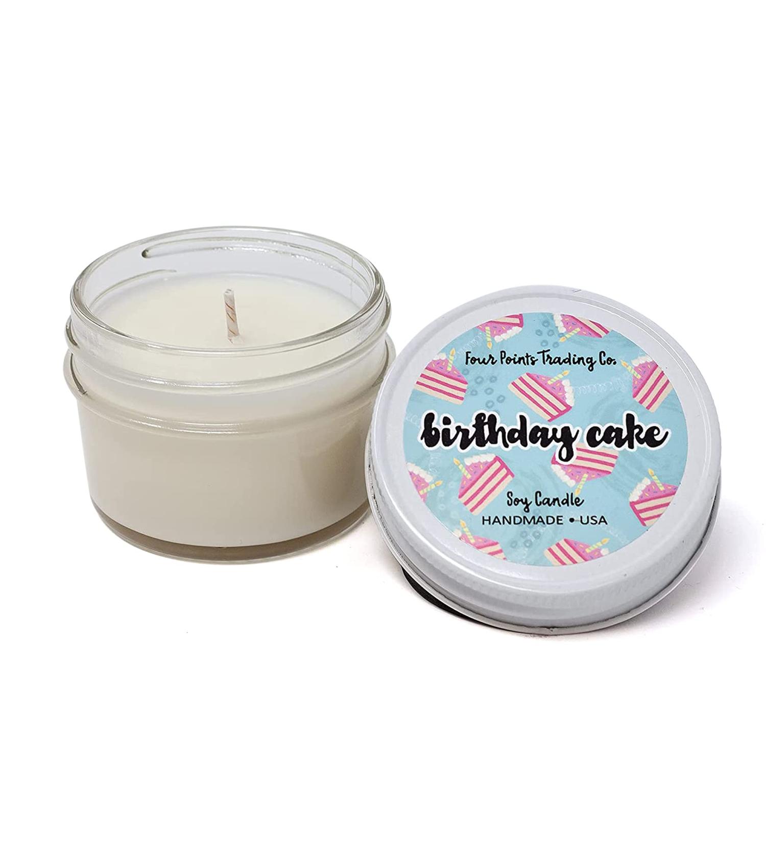 Pop Scents Birthday Cake 4 Oz Scented Soy Aromatherapy Candle - International Shipping Available - Buy Online on GoSupps.com
