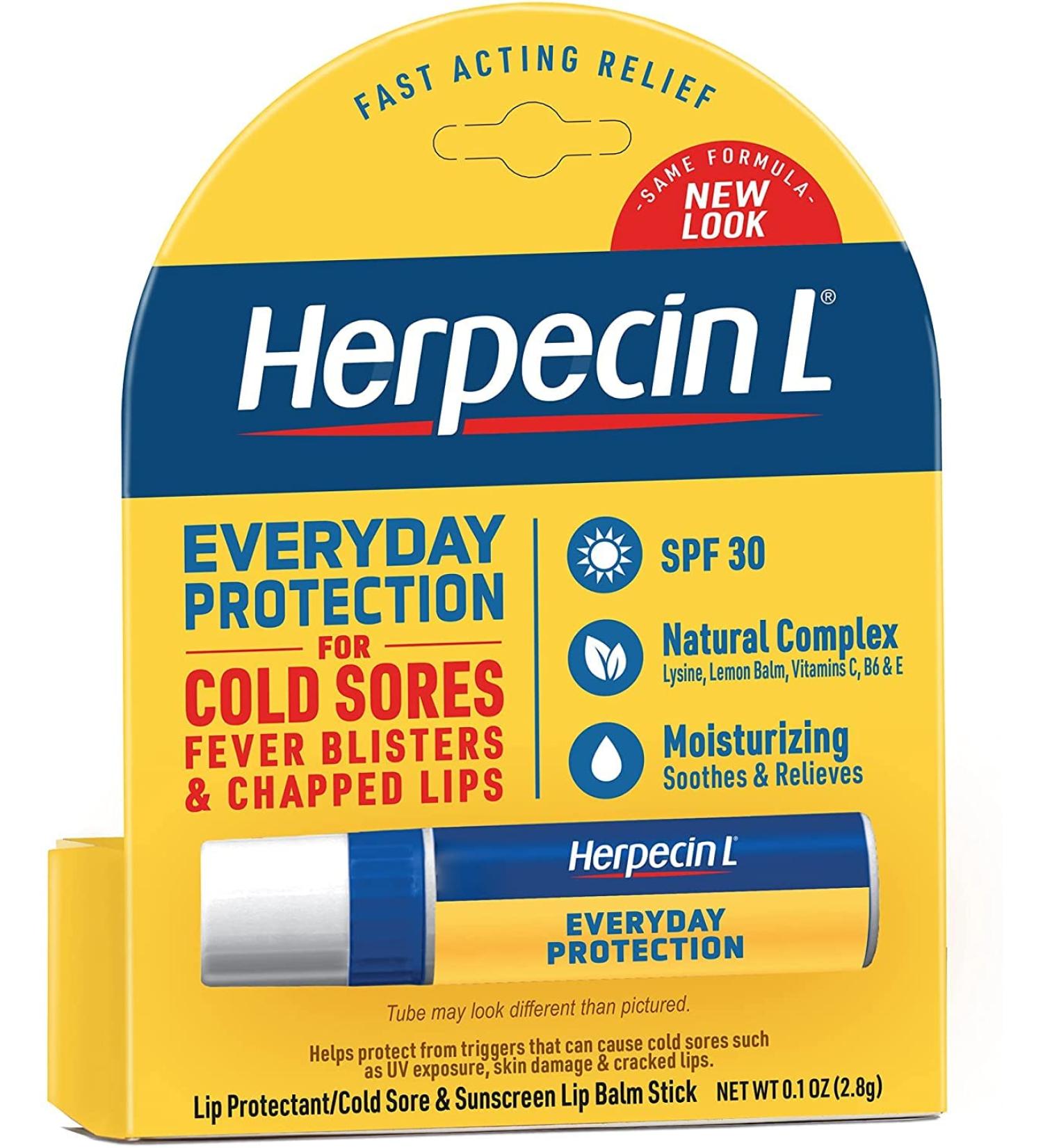 Herpecin-L Lip Balm Stick with SPF 30 | 0.1 oz (Pack of 2) - Soothing & Protective Lip Care for Herpes & Cold Sores - Buy Online on GoSupps.com