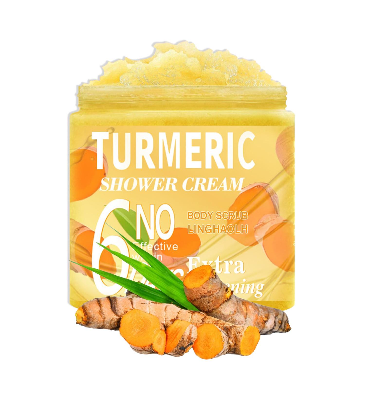 Turmeric Body Scrub | Deep Cleansing Exfoliator for Hands Feet & Face | Moisturizing Skincare for Men & Women | 12.3 oz | International Shipping Available - Buy Online on GoSupps.com
