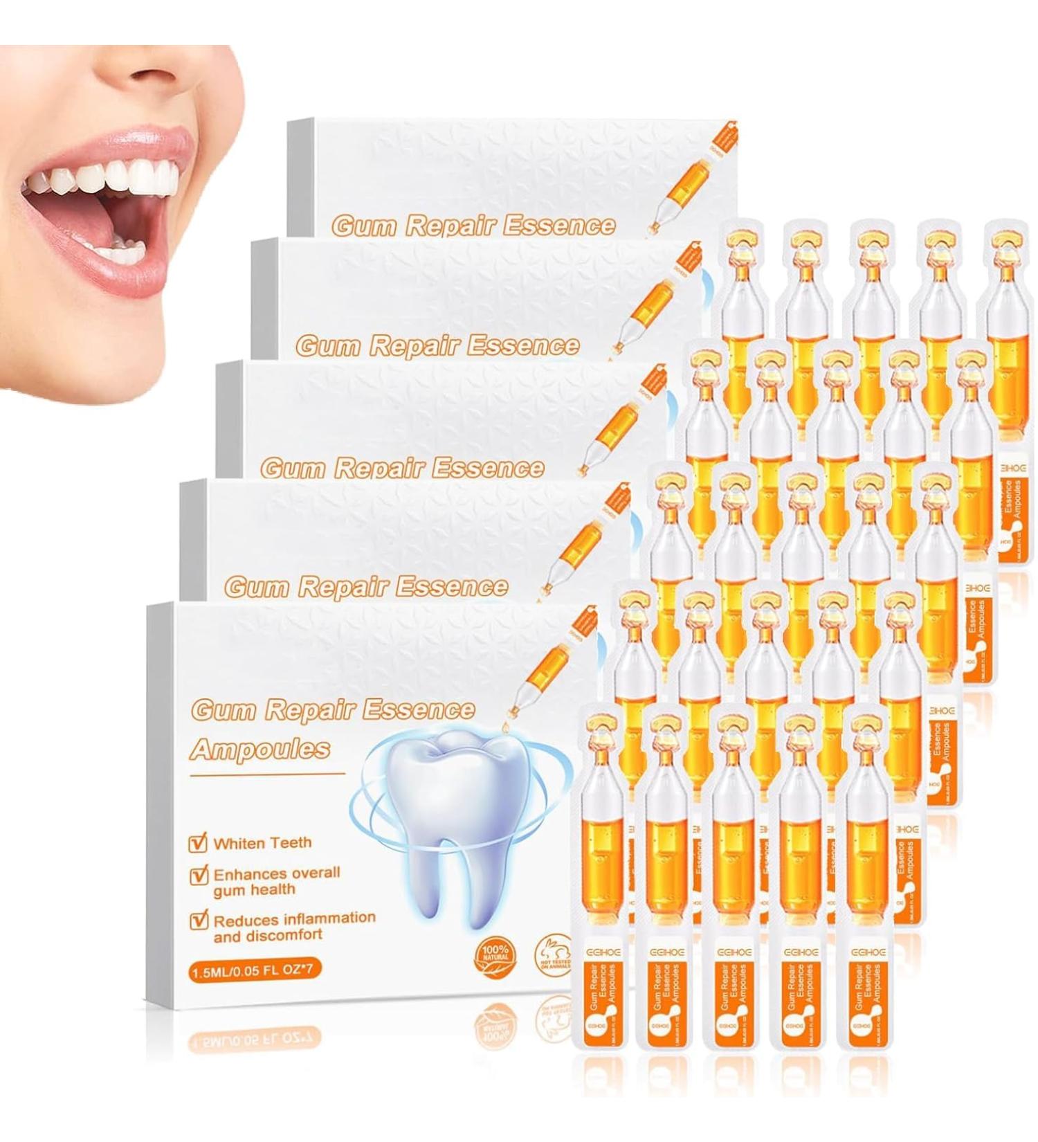 Fivfivgo Teeth Whitening Serum & Gum Repair Ampoules (5PC) | Enamel Repair & Gum Care Solution - Buy Online on GoSupps.com
