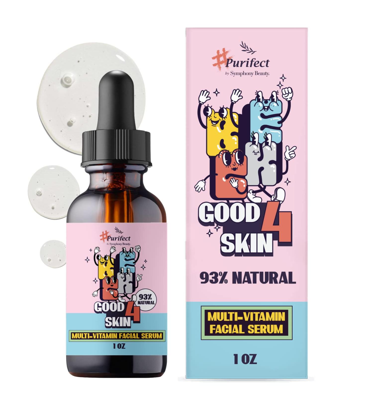 Purifect Good 4 Skin Multi-Vitamin Facial Serum - Vitamin E B C & K for All Skin Types | 30ml Moisturizing & Repairing Formula - Buy Online on GoSupps.com