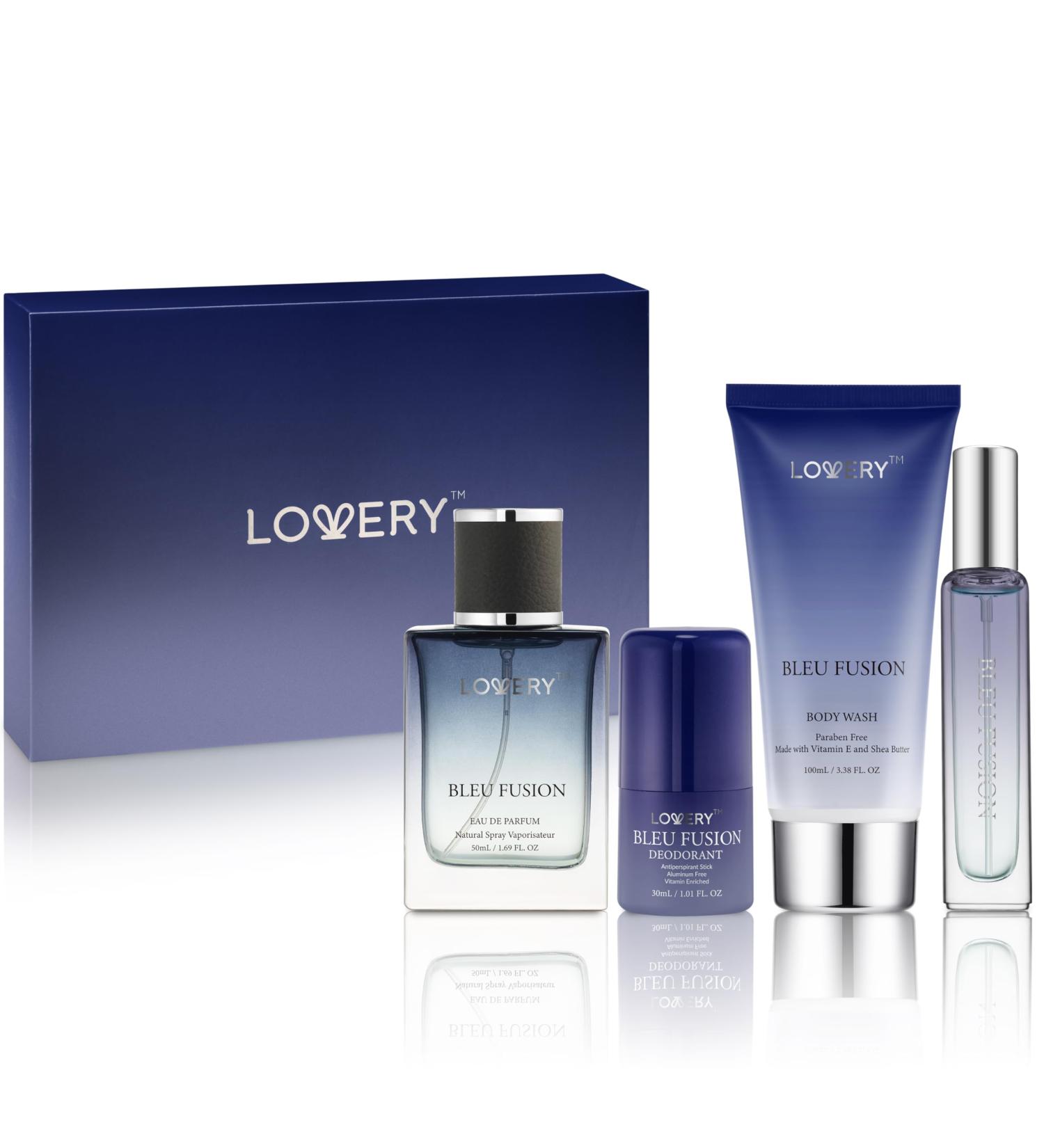 Blue Fusion Perfume for Men Mens Cologne Set 4 in 1 Perfume Set & Colognes Gift Set - 4 Piece Parfum Antiperspirant Deodorant Stick Body Lotion Cologne - Masculine Birthday Gifts Perfumes for Men - Buy Online on GoSupps.com