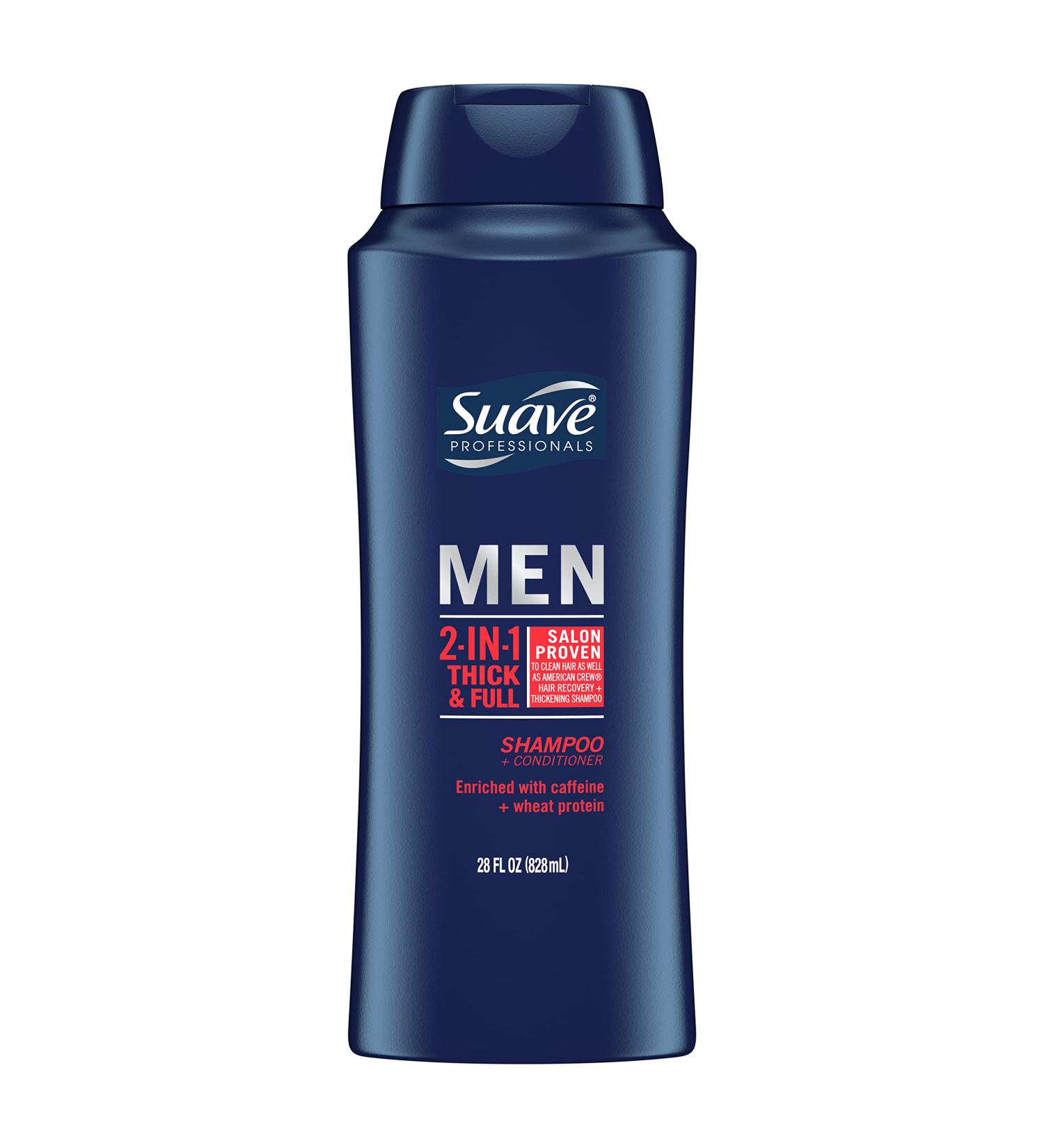 Suave Men 2 in 1 Shampoo and Conditioner - Thick and Full 28 oz | International Shipping Available - Buy Online on GoSupps.com