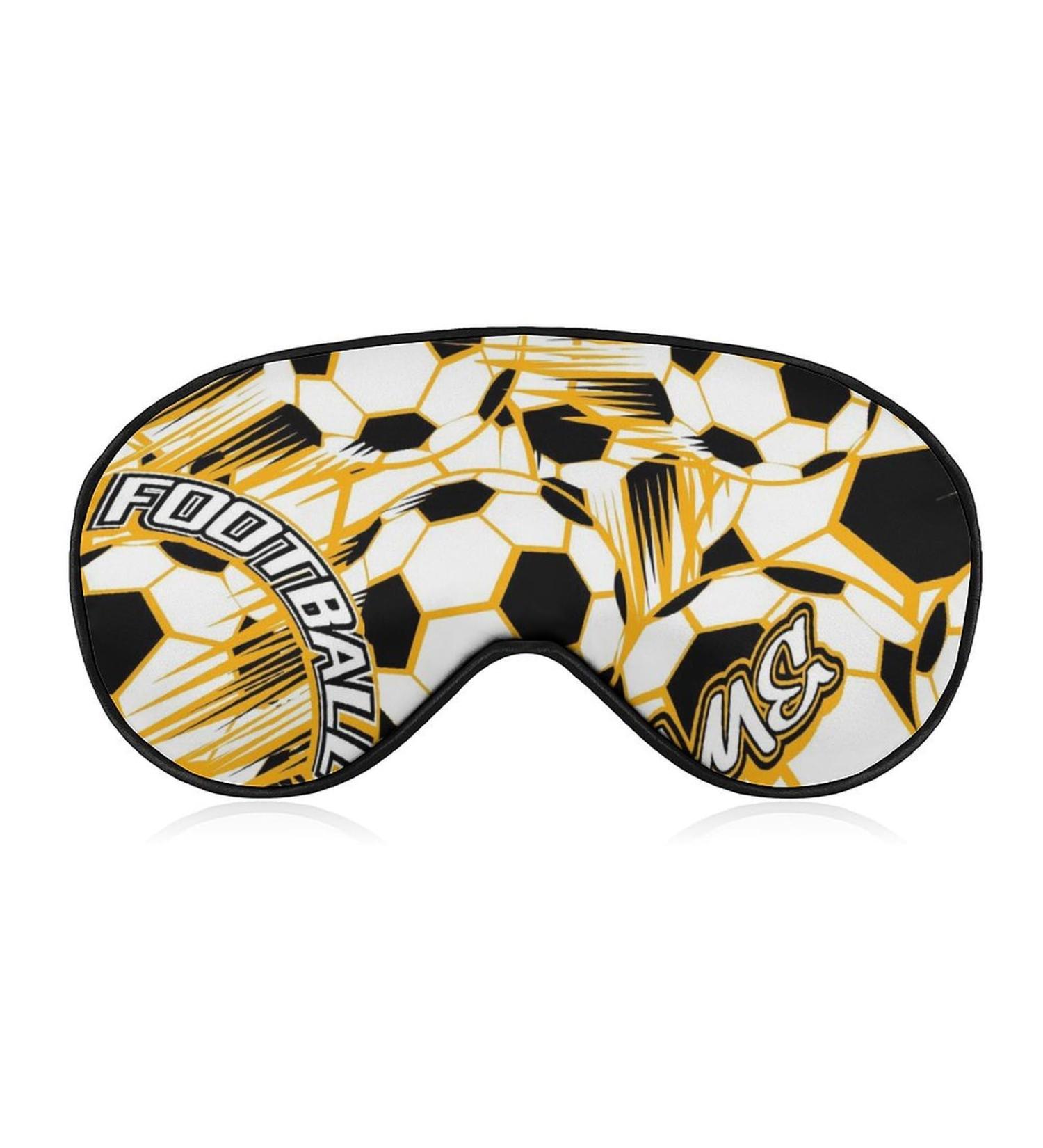 Buy Sleep Mask Football Ball Eye Mask - Adjustable Strap Blocks Light Reduces Puffy Eyes | Perfect Soccer Gift - Buy Online on GoSupps.com