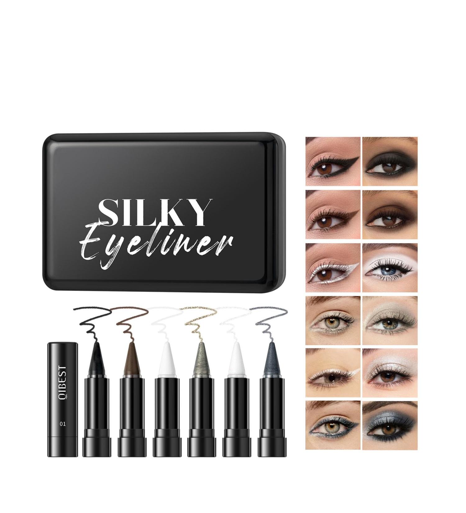6 Crayons Pour Les Yeux Et Ombres Paupi res Crayon Pour Les Yeux Smokey Ombre Paupi res Mate Eye-Liner Fin Longue Tenue Et Waterproof Maquillage Halloween - Buy Online on GoSupps.com