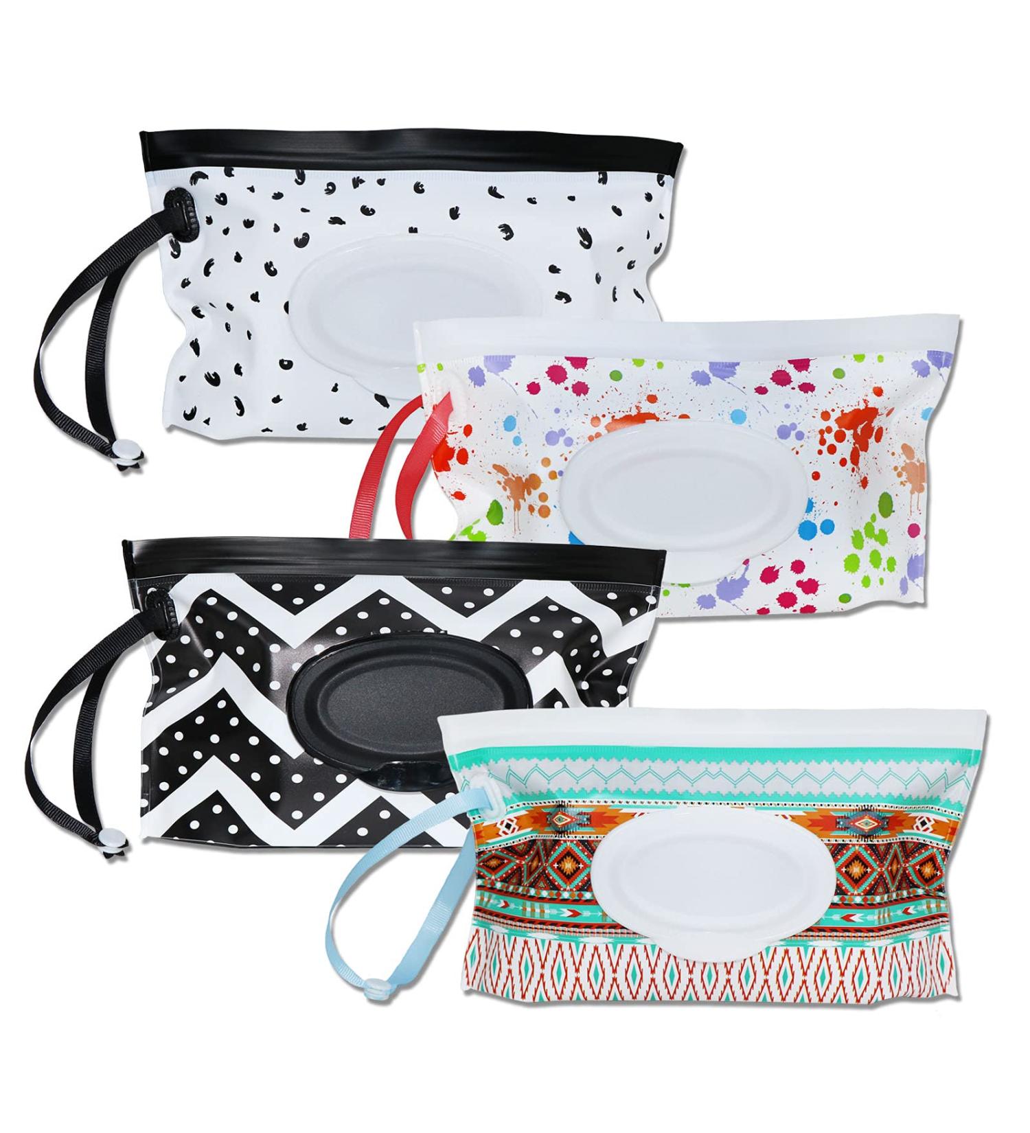 Reusable Baby Wet Wipe Dispenser 4-Pack | Eco-Friendly Portable Travel Holder Case - Buy Online on GoSupps.com